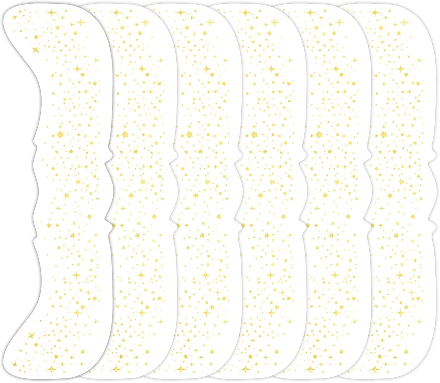 Luzcauwy 6Pcs Glitter Freckles Face Tattoo &ndash; Gold Speckles Makeup Patches for Festival, Cosplay, Photo Shoots & Parties, Easy to Apply Temporary Face Stickers image number 4