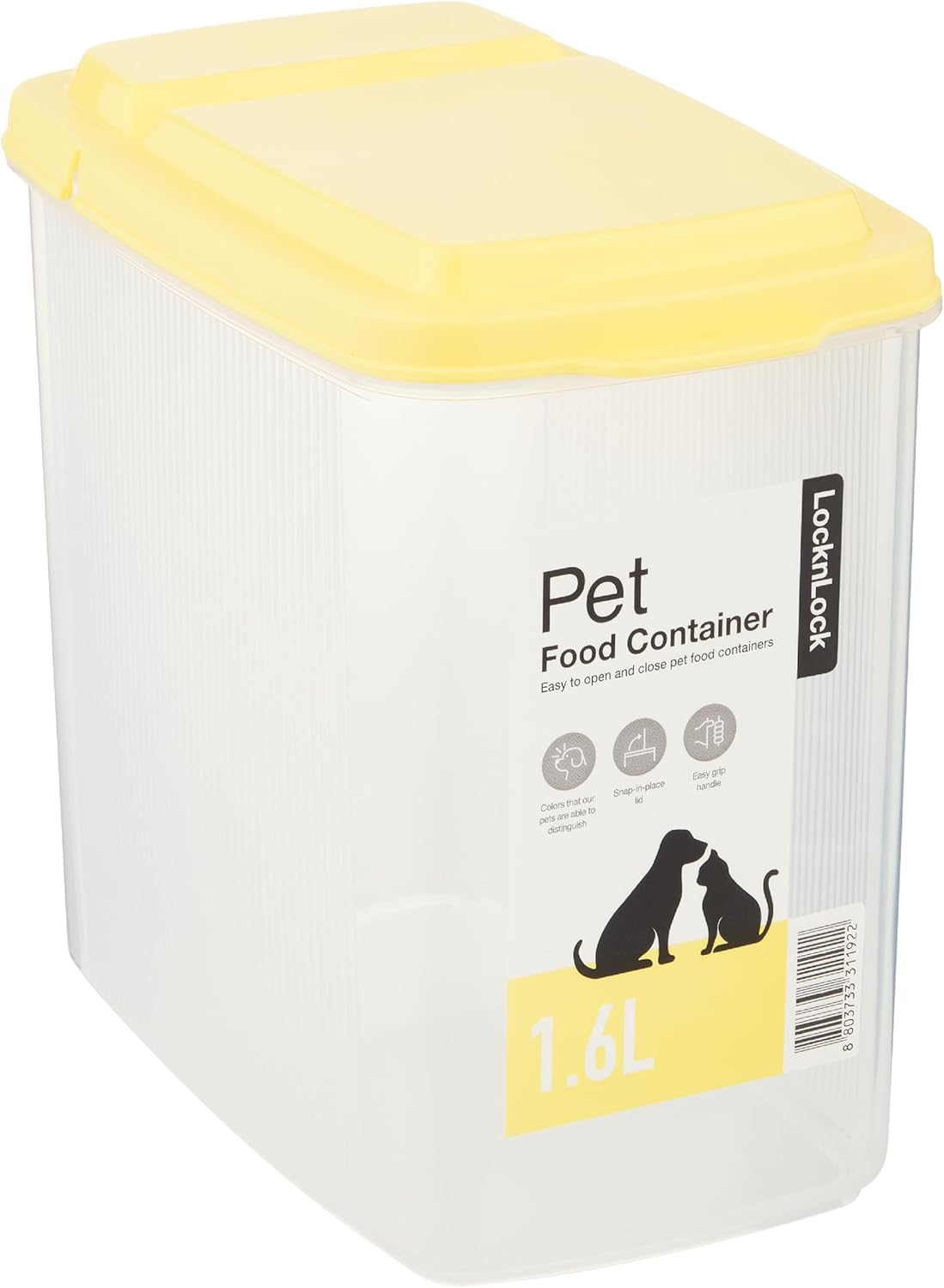 Locknlock Flip Top Pet Food Storage Container, 1.6 Litre Capacity image number 5