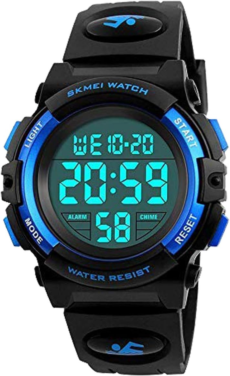 Touber Kids Digital Sport Watch, 50M Waterproof LED Wrist Watches with Alarm Stopwatch - Best Gifts