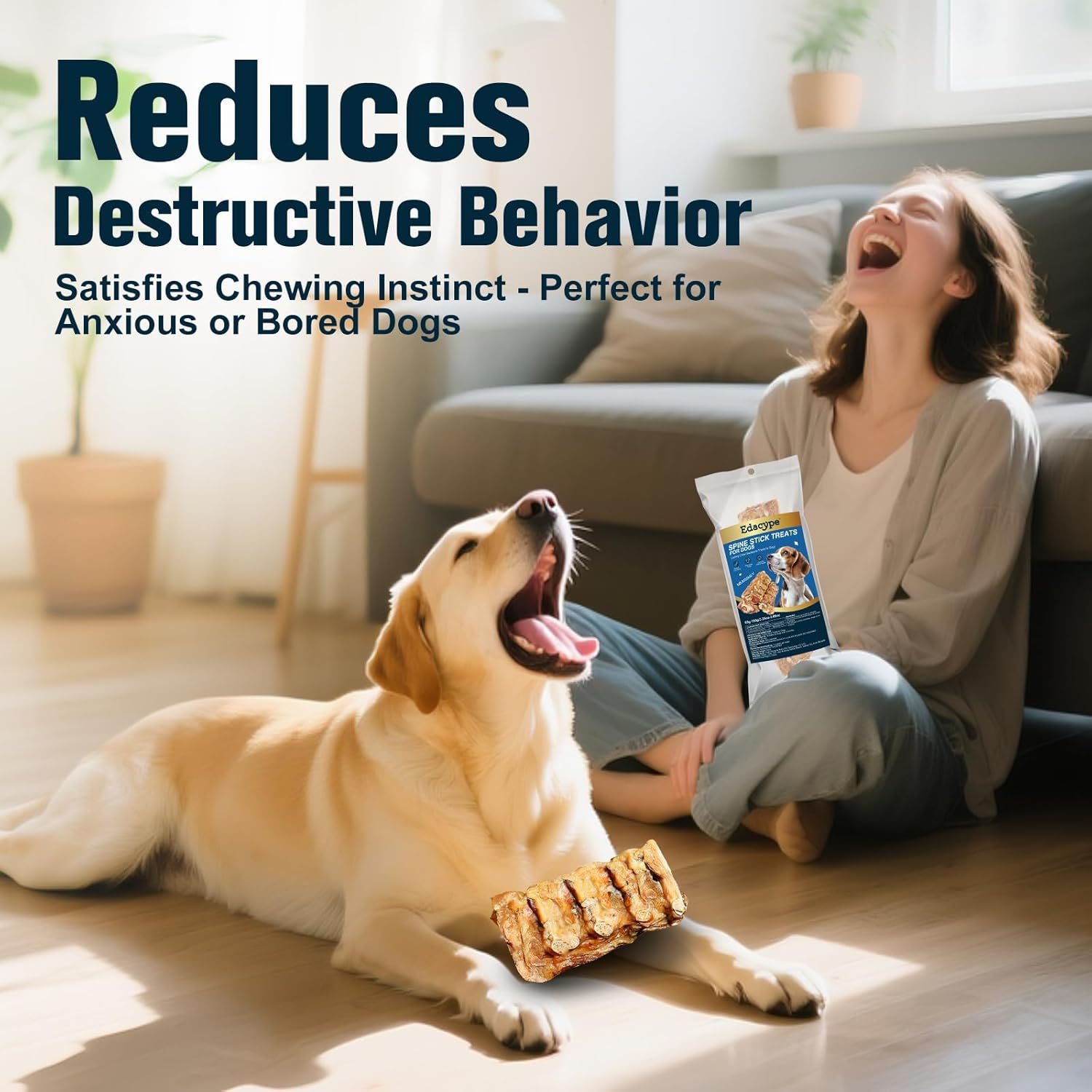 Natural Beef Spine Bone for Dogs-Long Lasting Dental Chew, Rawhide-Free & Digestible Dog Treats,Single Ingredient Grass-Fed Beef image number 5