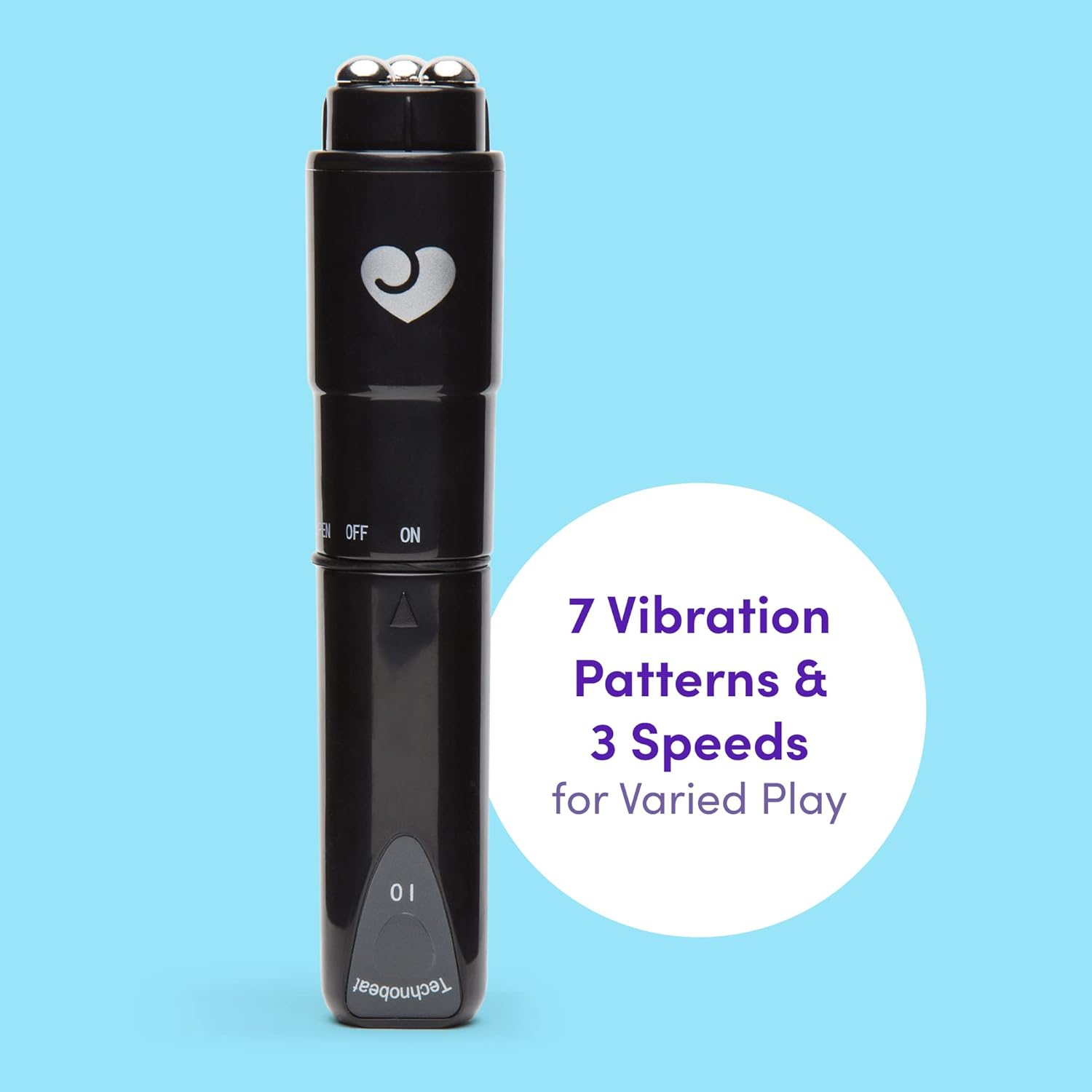 Lovehoney Black Erotic Rocket 10 Function Pleasure Vibrator - Plastic - Waterproof & Beginners Friendly image number 3