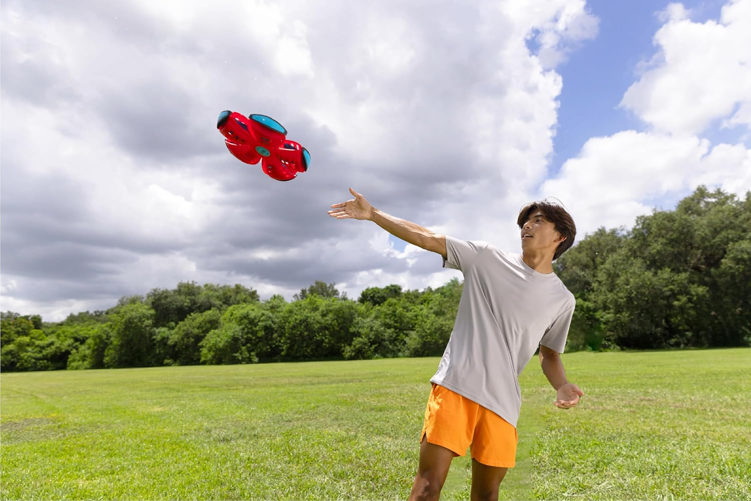 WAHU Phlat Ball Large - Red (23 Cm) | Throw a Disc, Catch a Ball | Ideal for the Garden or the Beach | Kids Outdoor Toys | Ages 6+ - Red image number 5