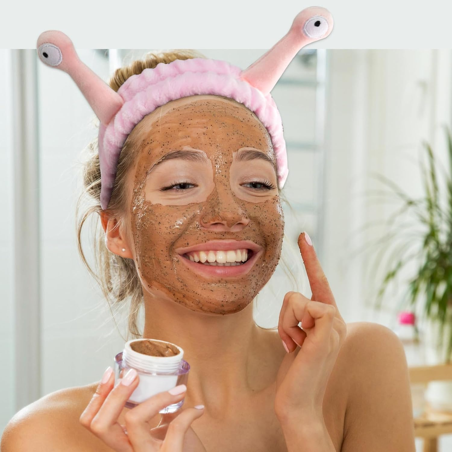 2 Pcs Spa Headband, Makeup Headbands Soft Coral Fleece Washing Face Headbands Elastic Makeup Headband for Women Girls for Washing Face Skin Care image number 2