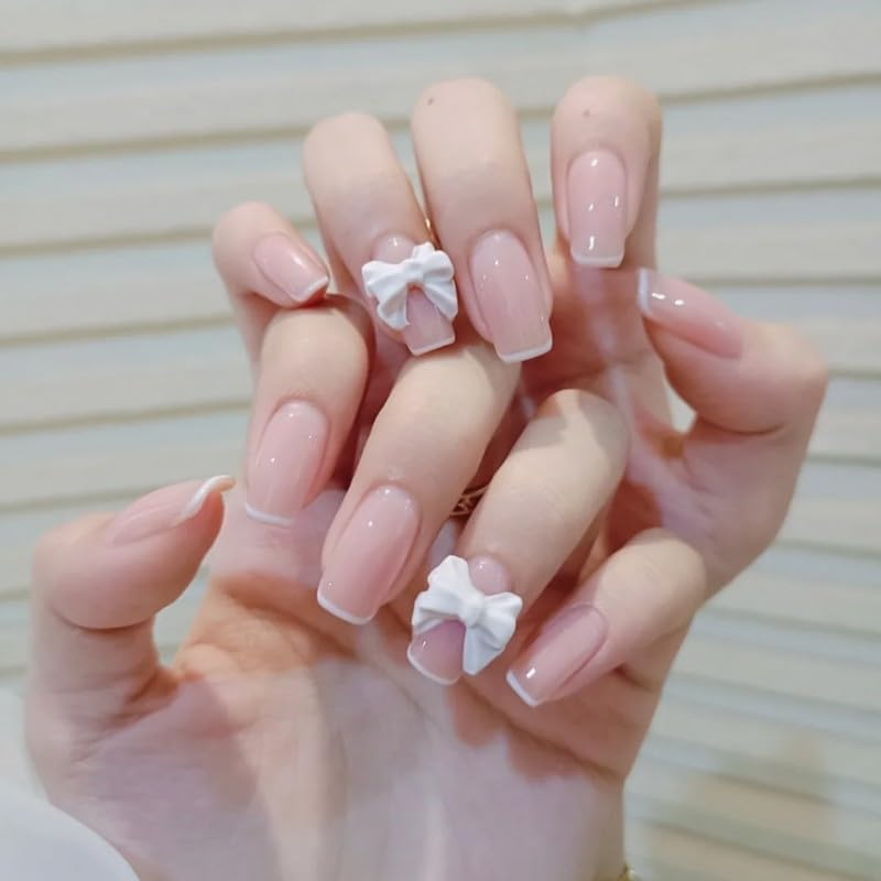 7 Style Nail Charms,Colorful Bow-Knot Nail Stud Rhinestones Crystal, 3D Bow-Knot Colorful Nail Charms Set for Women Girl Nail Stones Design DIY Decoration Jewel Stones Nail Art Rhinestones (Resinous) image number 4