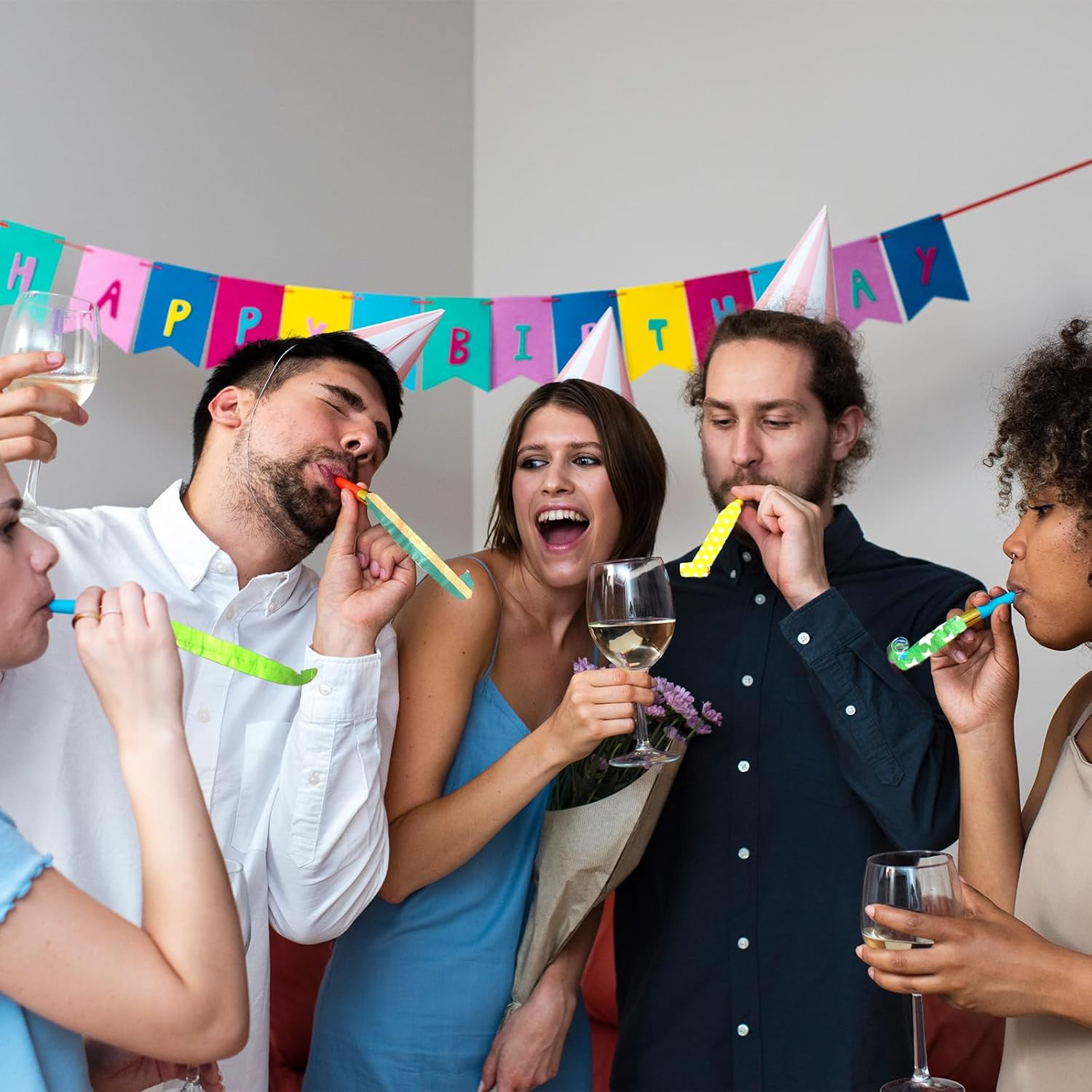 TEAONE Blowout Toys, 30 PCS Party Noisemakers for New Years, Party Favors (Random Styles) image number 2