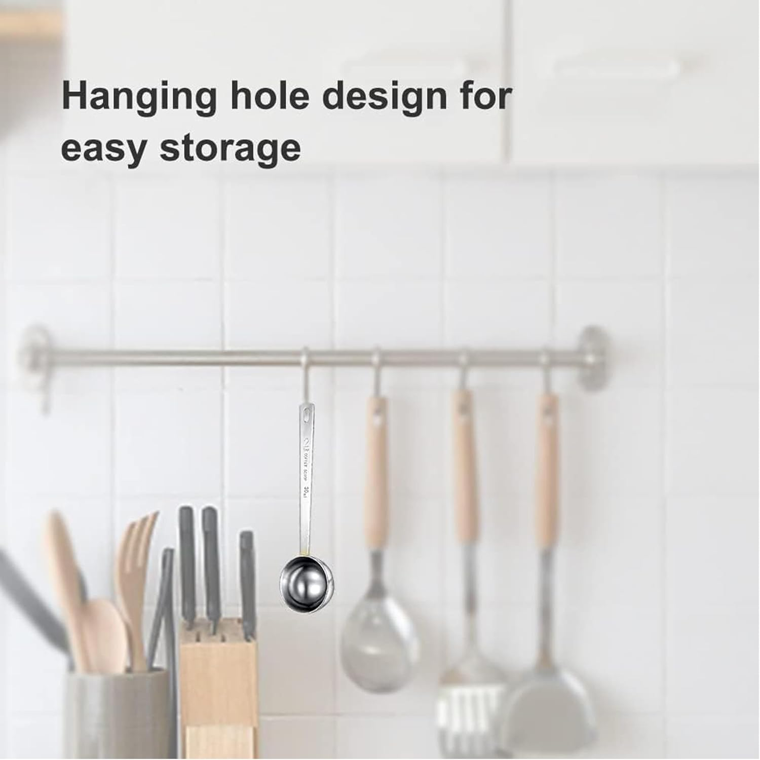 Coffee Scoop,Stainless Steel Coffee Measuring Scoop,Metal Coffee Scoop Premium Long Handle Meaure Spoon for Coffee Powder and Coffee Making,Durable Serving Utensil (30Ml)