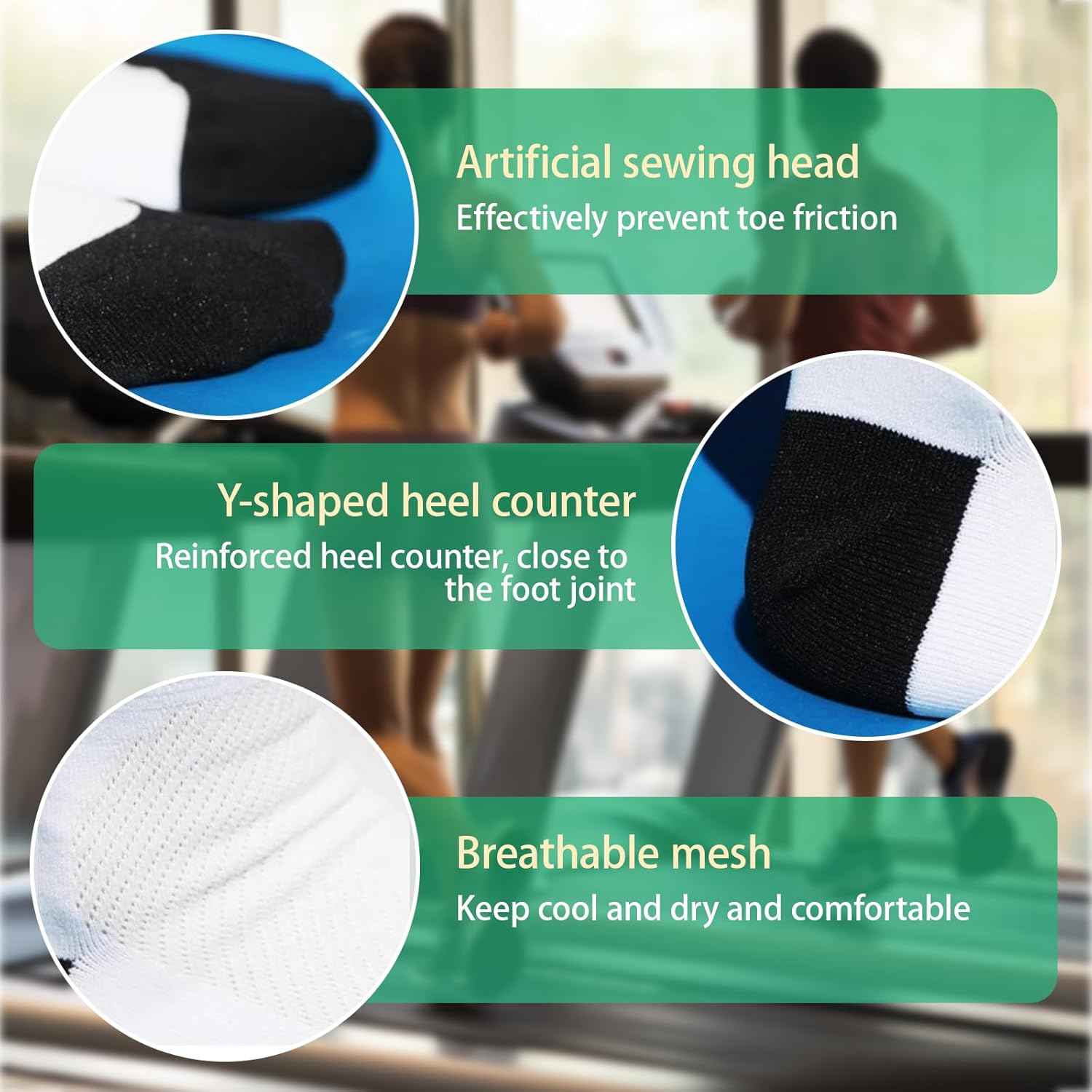 12 Pack Plantar Fasciitis Sock for Women and Men Assorted Compression Ankle Socks 8-15 Mmhg Comfort for All Day Wellness, Sports, and Daily Life image number 3