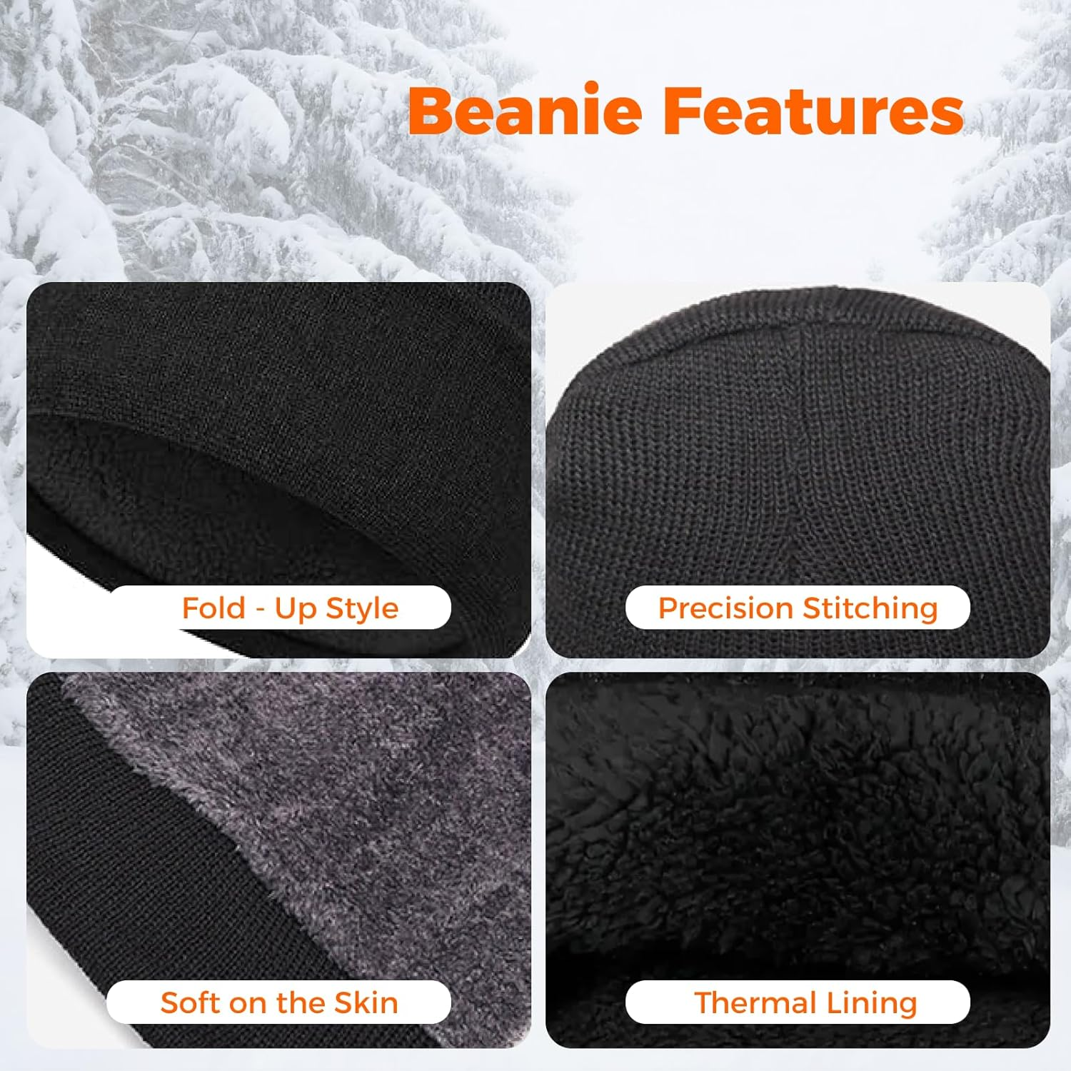 Beanie for Men Women Winter, Thick, Thermal, Fleece-Lined Knit Cap for Beanie, Ideal for Running, Skiing, Snowboarding, and Other Cold Weather Outdoor Activities, Classic, Stylish & Warm