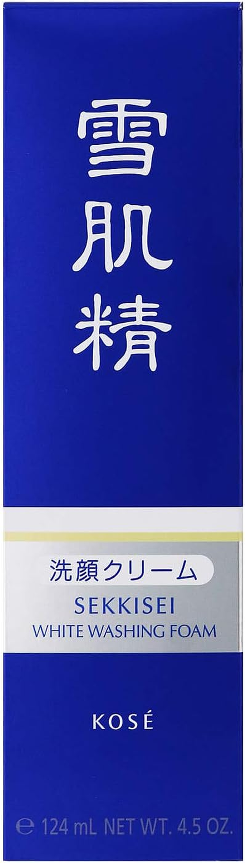 Sekkisei White Cream Wash, 4.6 Oz (130 G), Facial Cleansing Foam, Dullness, Pores, Horny, Foam, Moist Japanese and Chinese Plants, Fermented Pearl Barley Extract image number 1