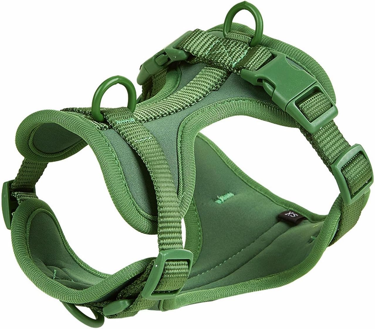 IUOUTG Dog Harness No Pull Nylon Cute Pet Harness Dog Vest Harness for Small Medium Large Dogs Lightweight Cat Harness with 3 Metal Rings 2 Buckles Pet Hiking Harness for Running & Walking