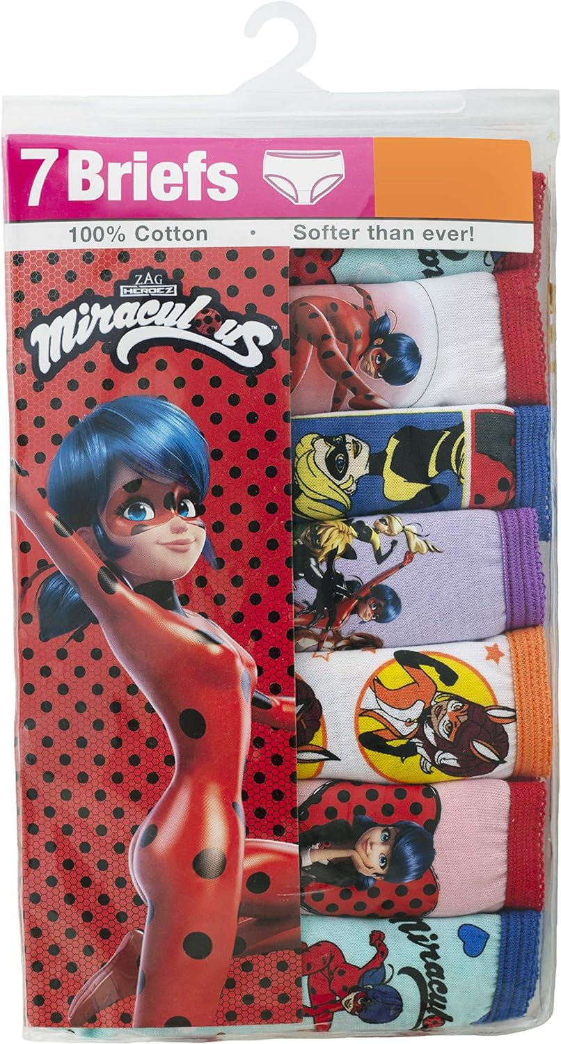 Miraculous Girls' 100% Combed Cotton Ladybug Underwear in Sizes 4, 6 and 8 image number 4