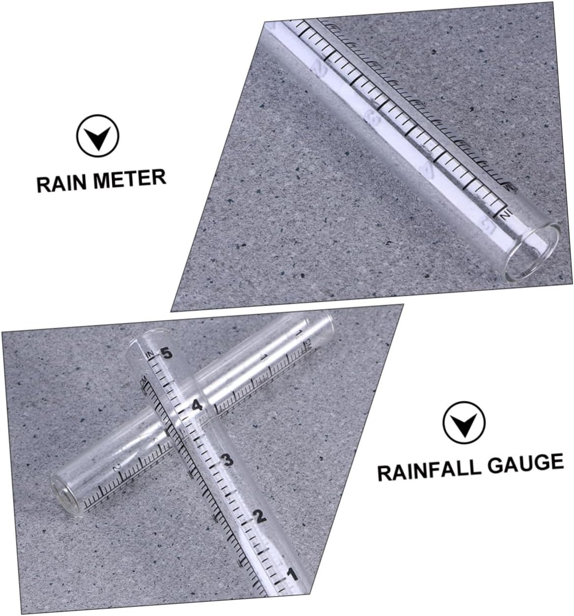 4Pcs Glass Rain Gauge Tubes Outdoor Garden Rain Measuring Cups Accurate Water Collection for Home and Lawn Use image number 2