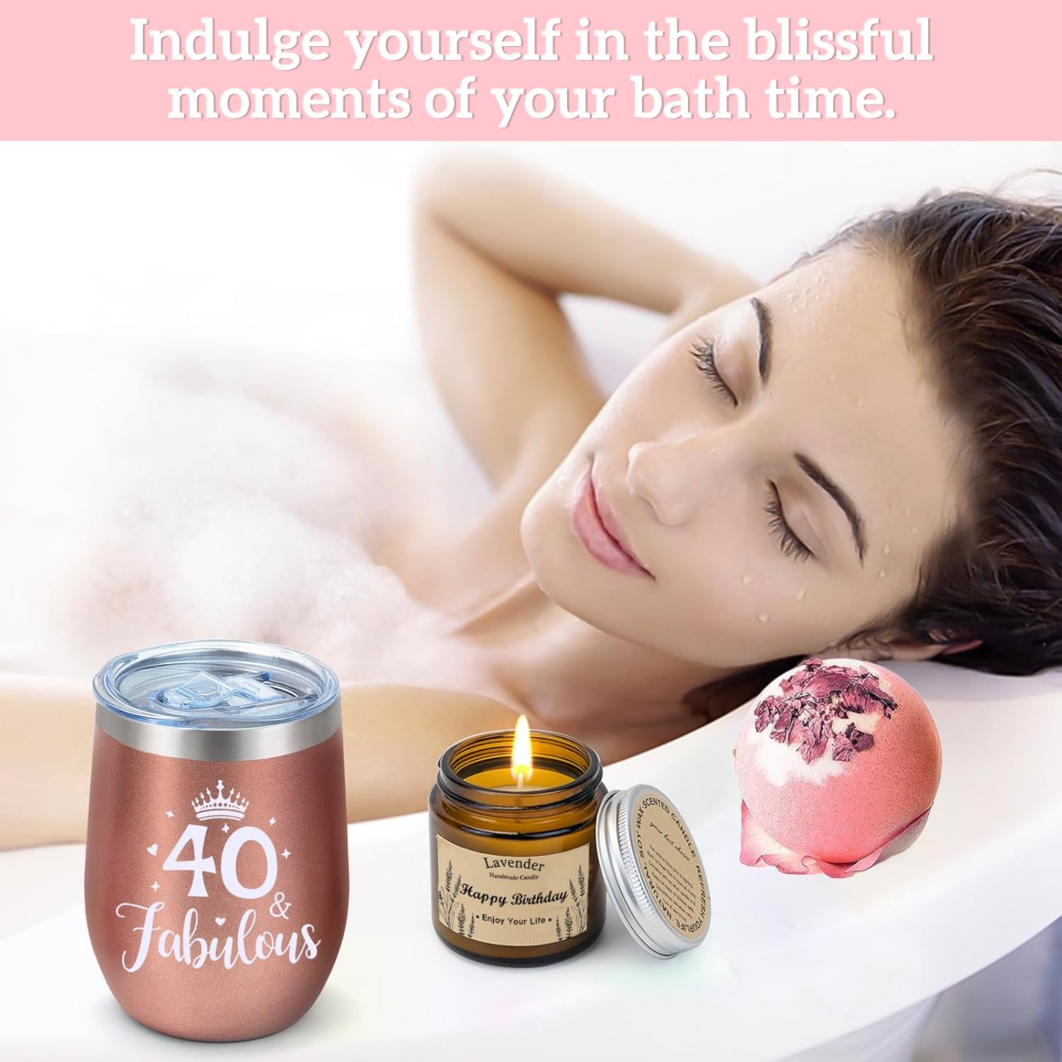 40Th Birthday Gifts for Women, Happy Birthday Pamper Set Present Basket, Best 40 Years Old Pamper Gift Ideas for Her, Best Friends, Sisters, Daughter at Thanksgiving/Christmas/Mother'S/Valentines Day - 21Th image number 2