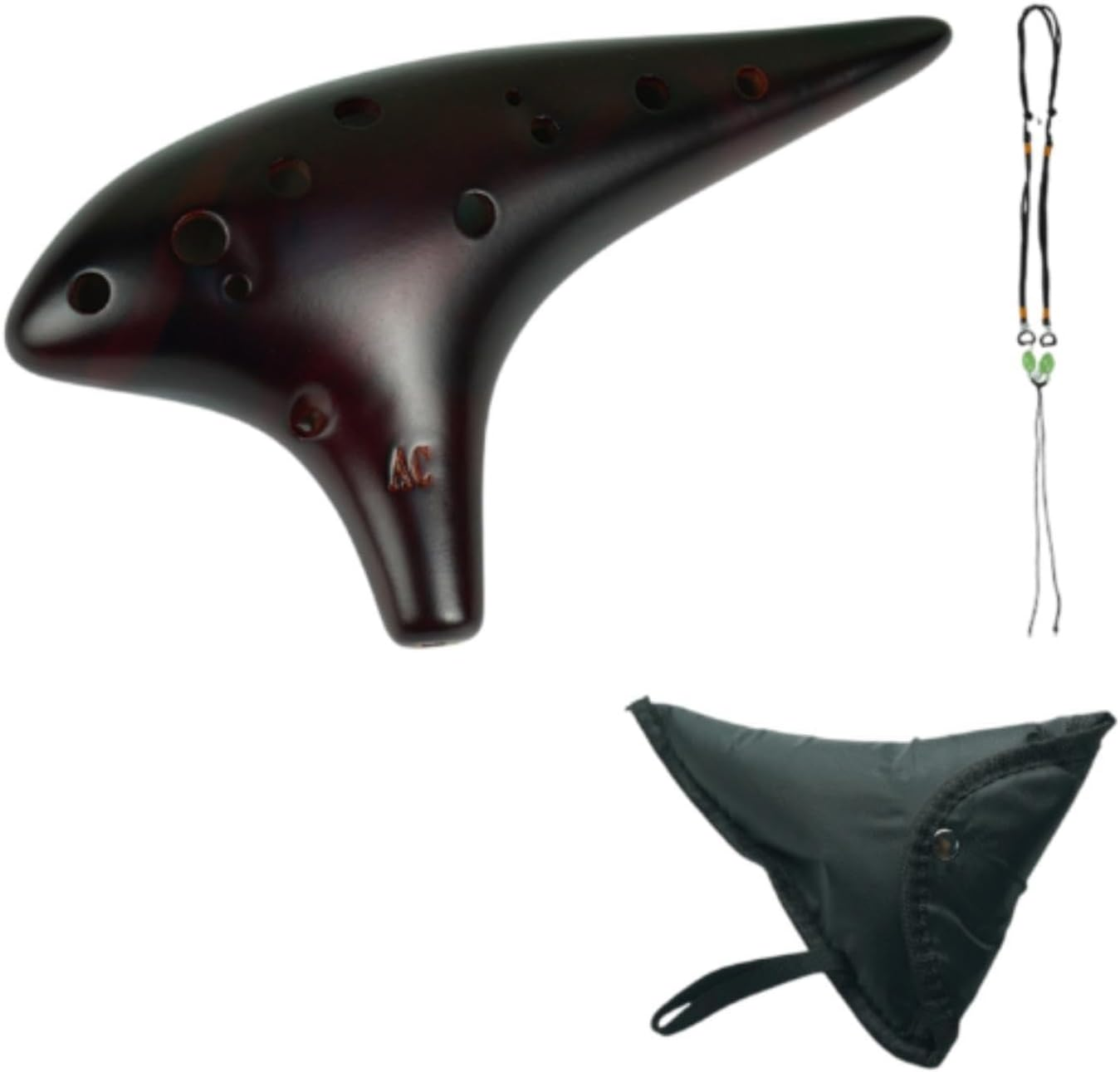 12 Hole Ocarinas Musical Instrument Pure Tone Beautiful Ocarina Instrument for Beginners Gift, Blue