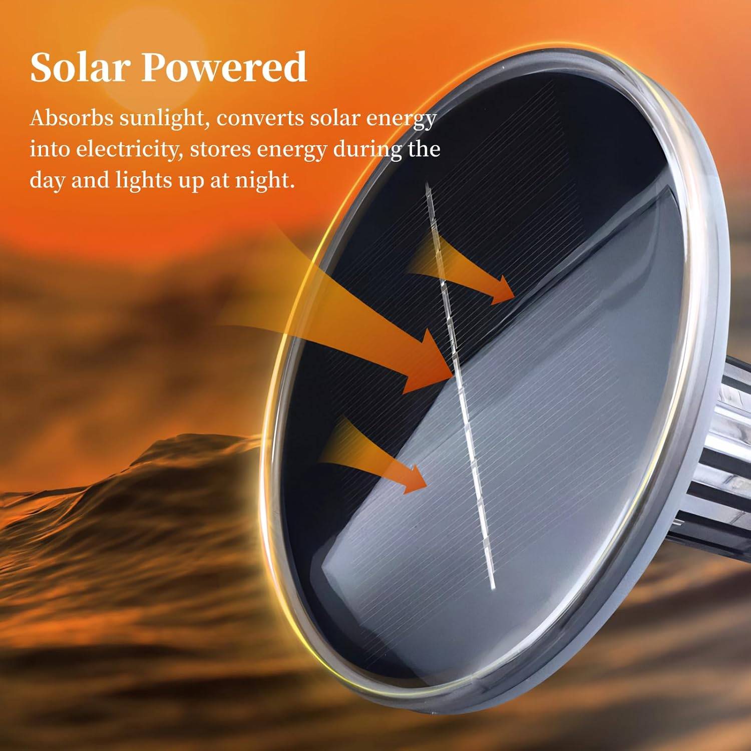 Solar Strobe Warning Light, Waterproof LED Flashing Safety Light, Outdoor Emergency Warning Lamp with Switch for Construction Traffic Dock Marine Beacon Road Signs image number 4