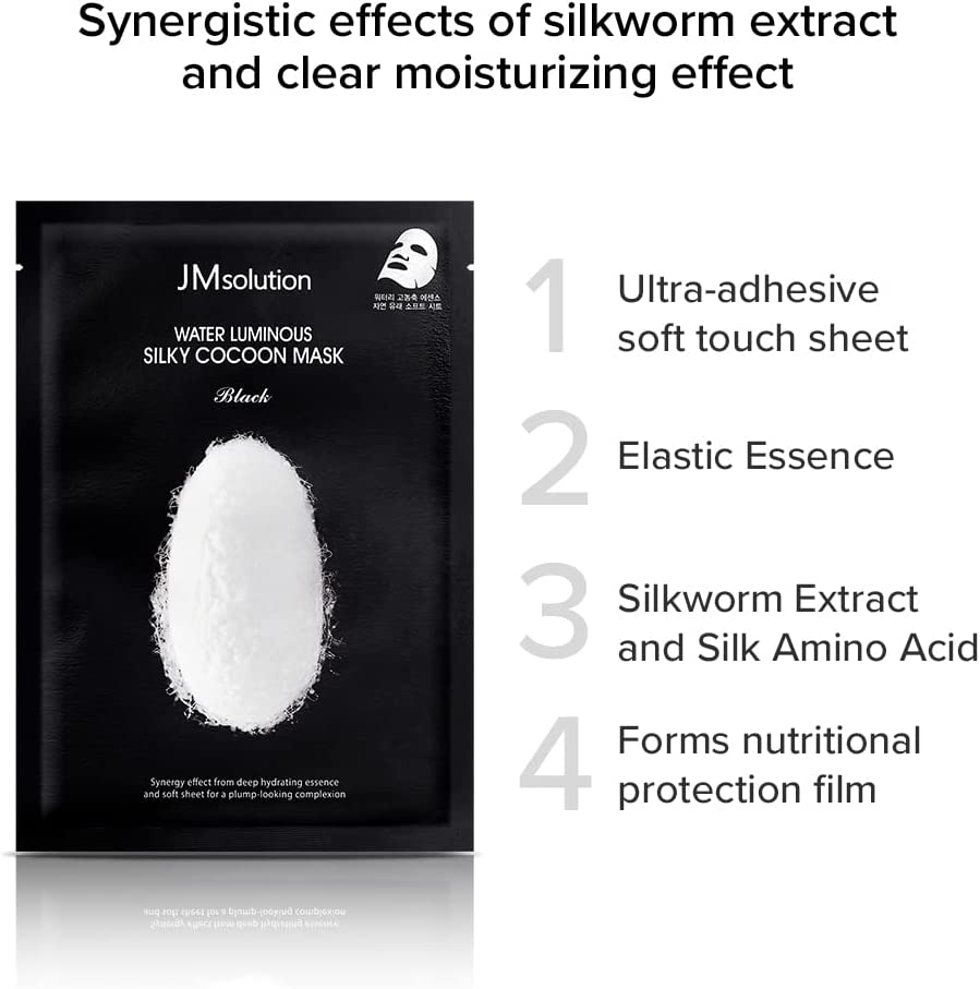 JM Solution Water Luminous Silky Cocoon Mask, Black image number 4