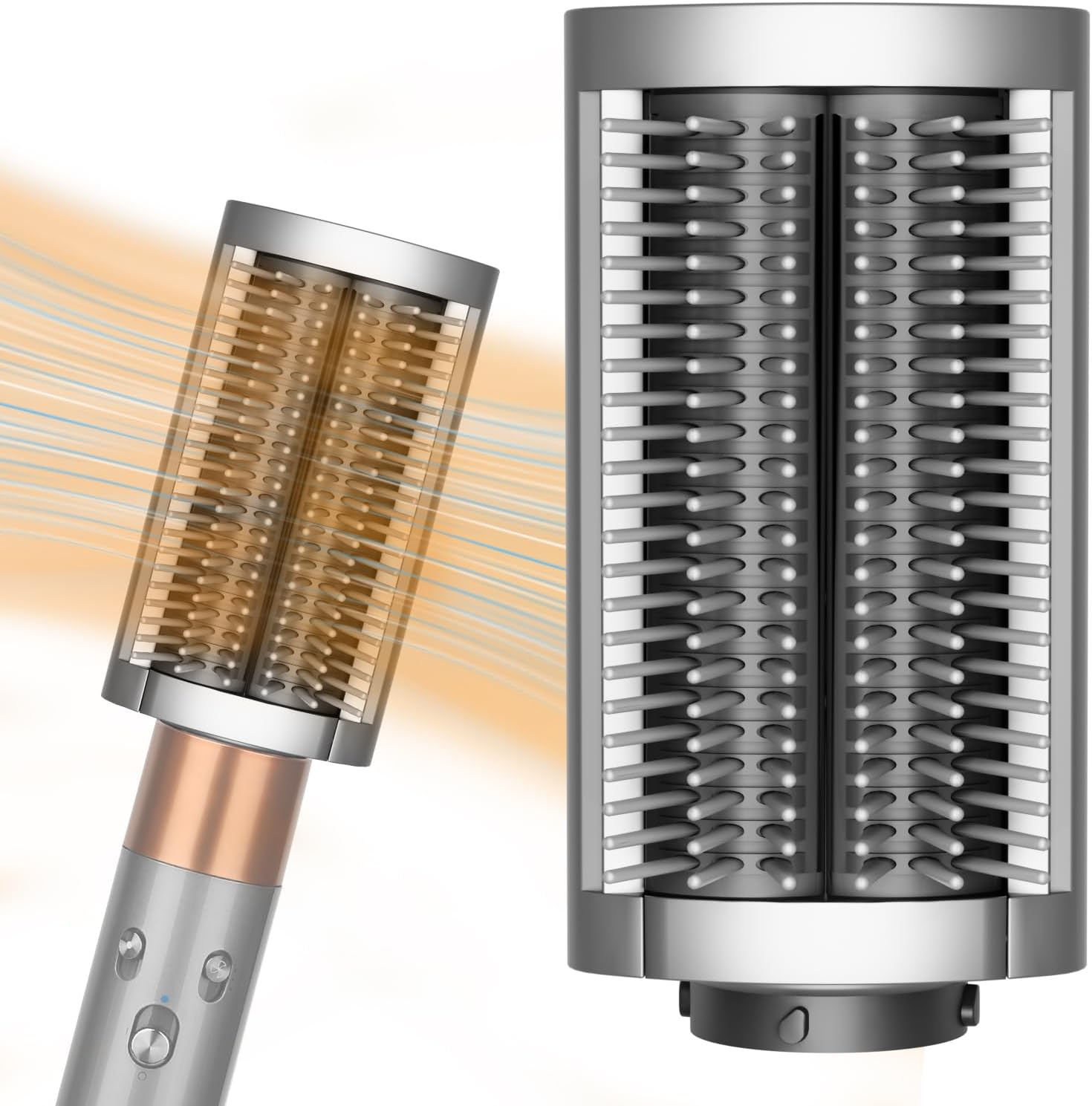 PUREGUST New Firm Smoothing Brush Compatible with Dyson Airwrap Attachment Accessories, for Frizz Hair to Make Smooth and Straight Style, Part No.971892-08 image number 1