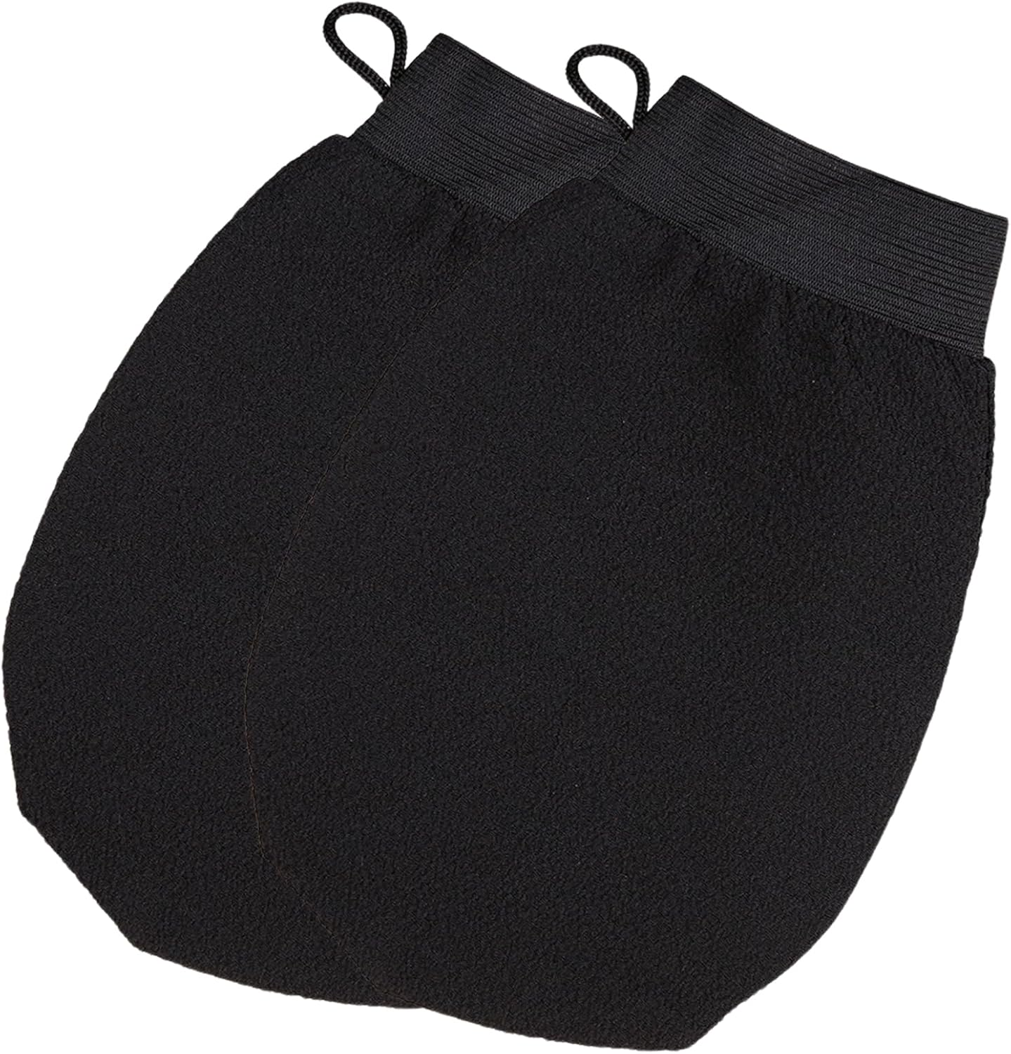 Xolixorium Exfoliating Glove Korean Exfoliating Mitt Body Scrubber for Dead Skin Removal before Self Tanning for Women and Men Black Pair image number 1