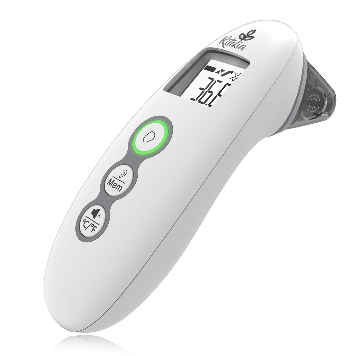 Ritalia&reg; Baby Thermometer with Forehead and Ear Mode for Adults Babies Toddlers and Infants - Touch-Free Operation, Rapid 1-Second Digital Thermometer for Accurate Readings Fever Alert image number 4