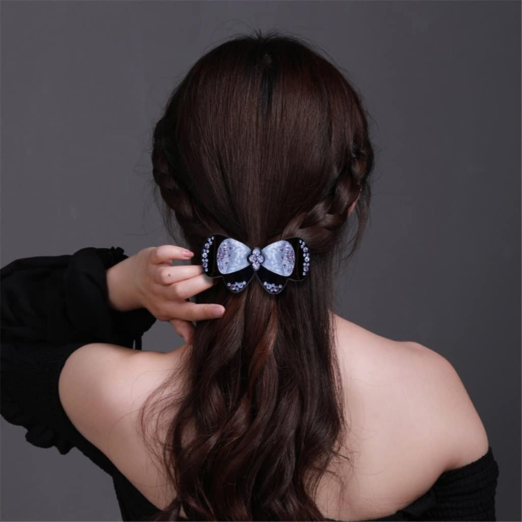 Alligator Clip,Headdress,Hair Clamp,Hairpins,Mom Hairpin Elegant Temperament Rhinestone Hair Clip Hair Accessories Headdress Large Hairpin Back of the Head Word Clip (Color : Regular, Size image number 6