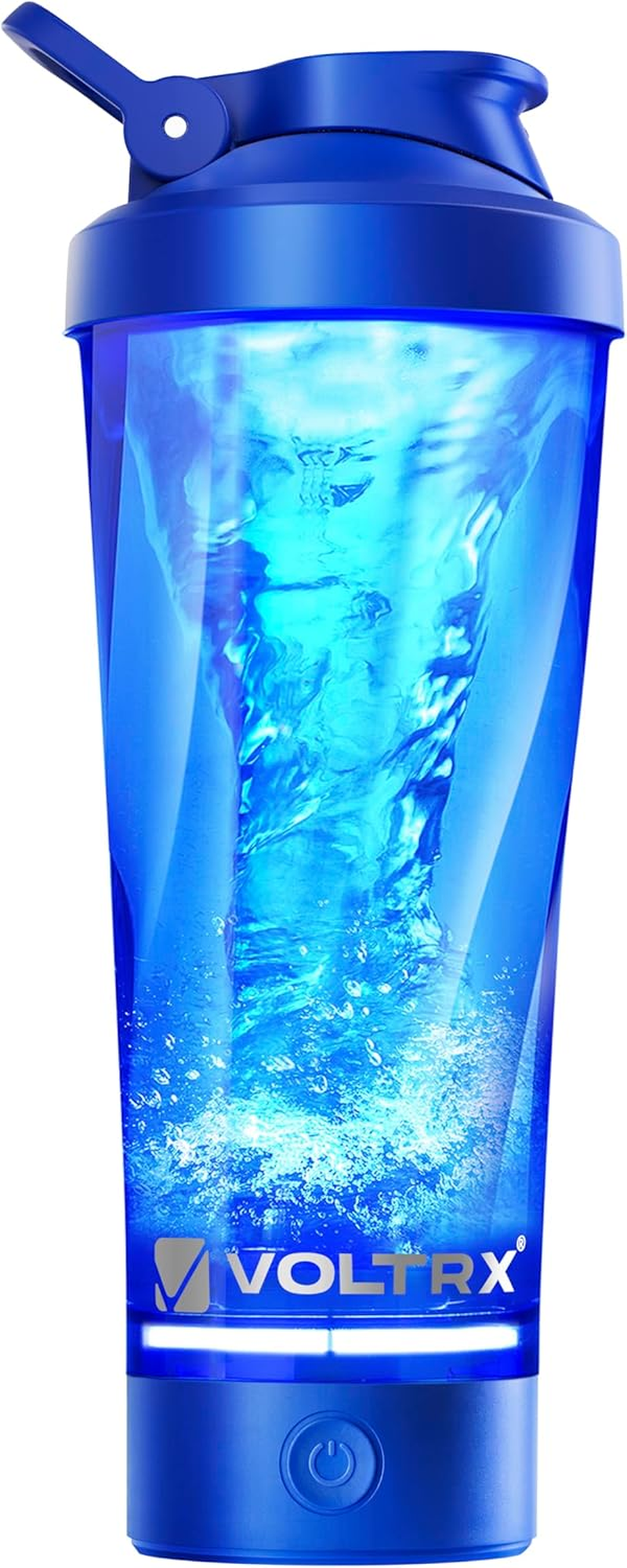 VOLTRX Premium Electric Protein Shaker Bottle, Made with Tritan - BPA Free - 600Ml Vortex Portable Mixer Cup/Usb Rechargeable Shaker Cups for Protein Shakes (Black)