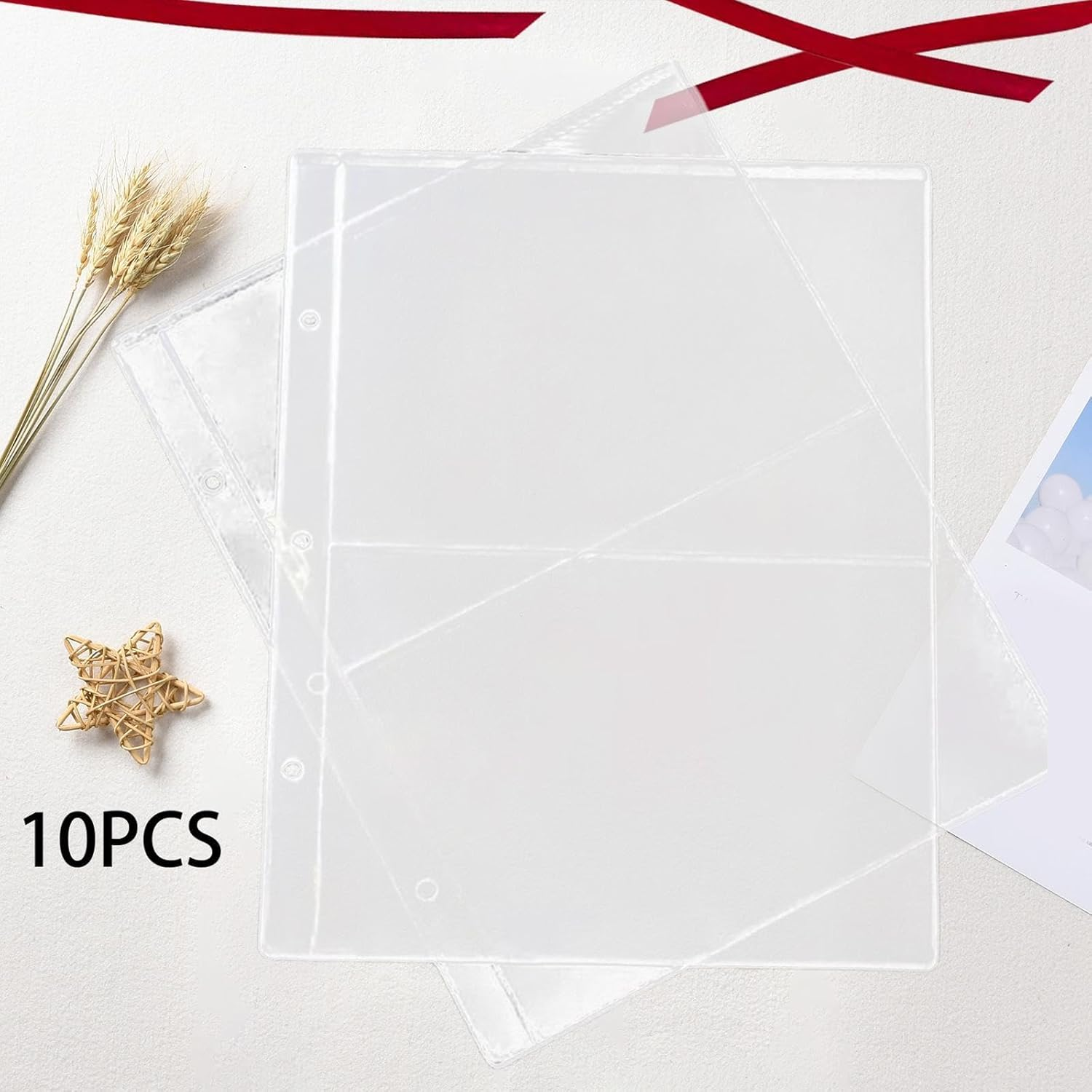 10 Pieces Banknote Collection Folders, Cards, Holders, 3-Hole Loose-Leaf image number 5