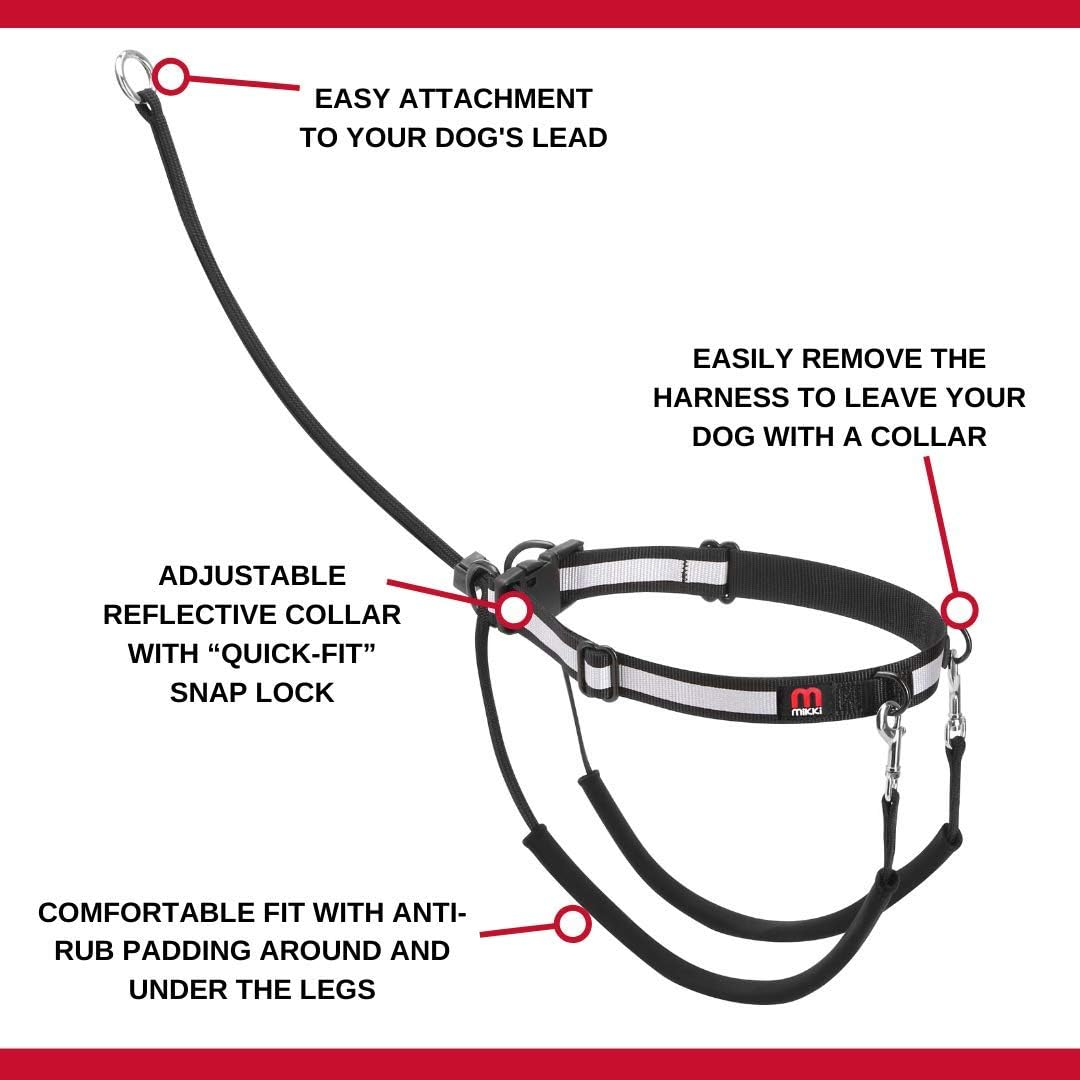 Mikki Dog, Puppy anti Pull Harness Halter -No More Pulling, Tugging or Choking -Fit All Leads -Large image number 5