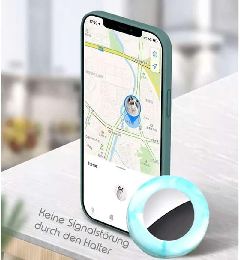 Moosh&trade; Silicone Airtag Holder for Dogs and Cats | Perfect for Pet Trackers | Safe & Stylish image number 1