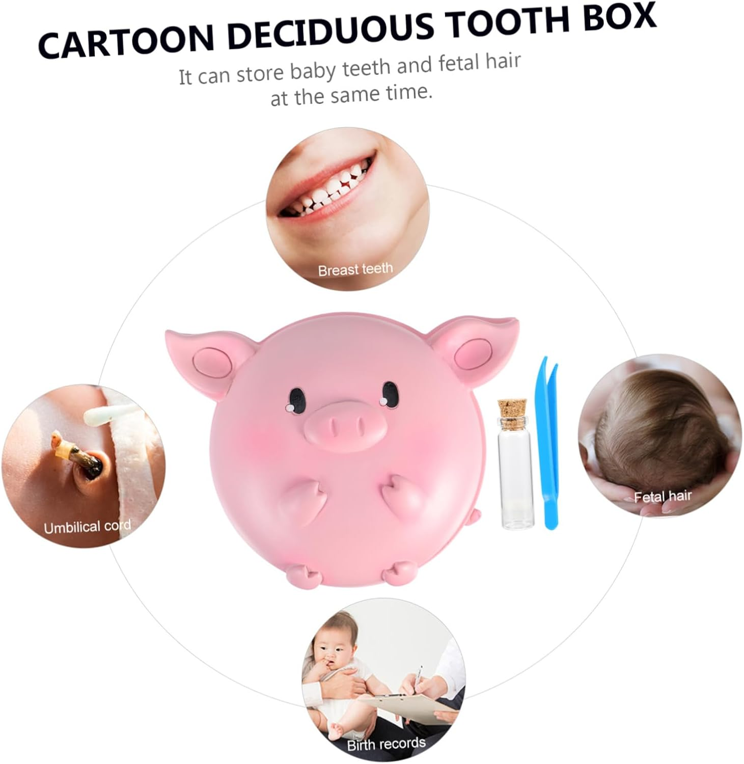 HANABASS Deciduous Tooth Box Cartoon Teeth save Girl Storage Case for Preservation Keepsake for Fairy image number 4