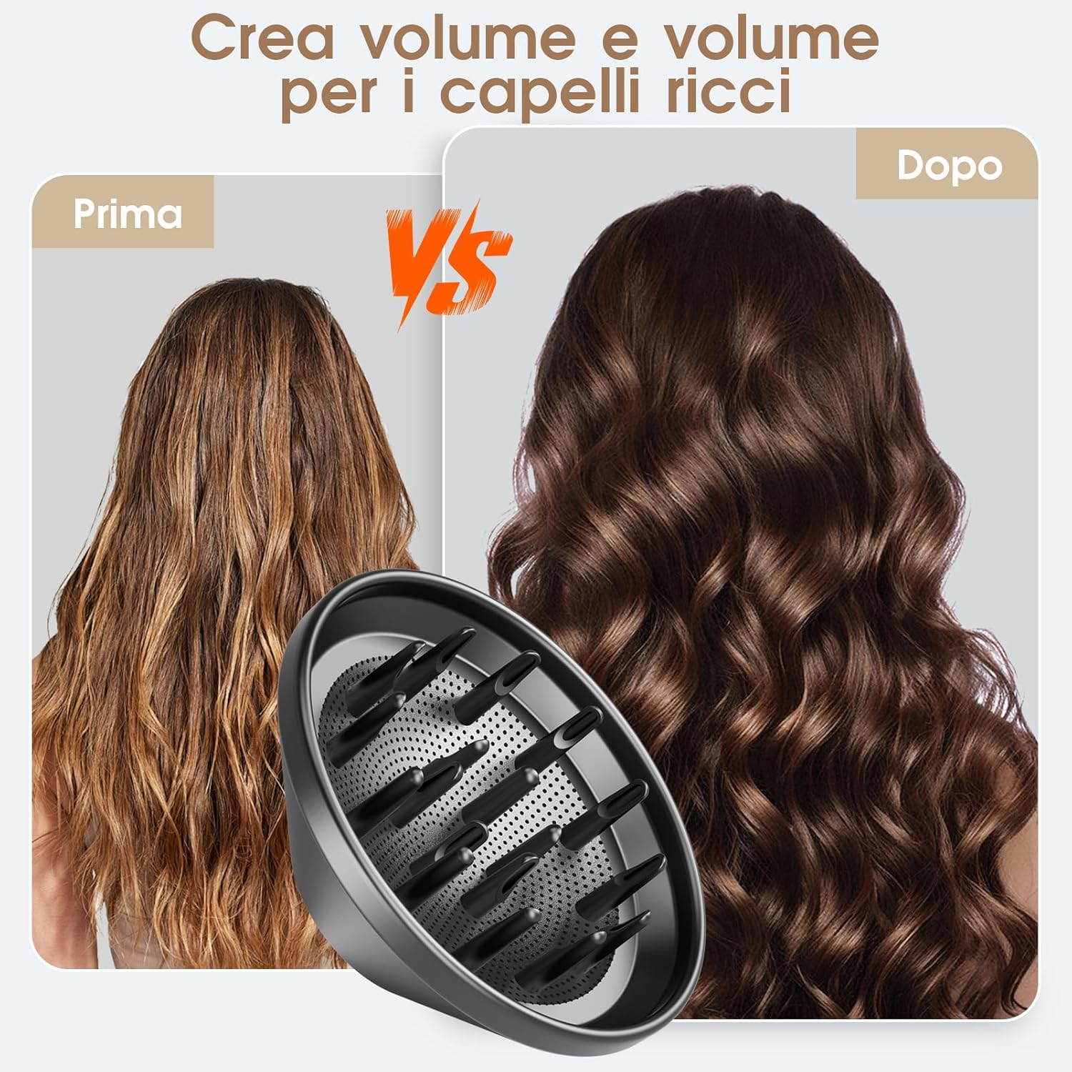 Hair Diffuser LKV Hair Dryer Diffuser Opzetstuk for Krullend En Natuurlijk Golvend Hair Volume Dispenser for Curls & Waves, Lightweight Design for Travel and Home image number 1