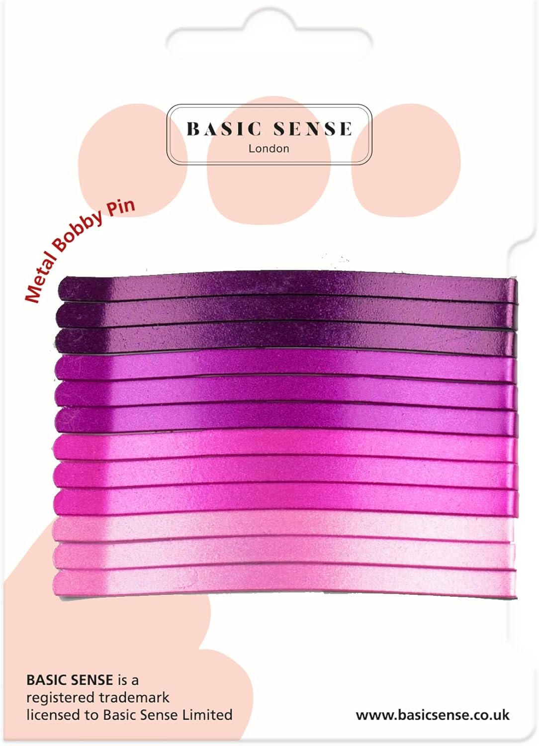 Basicsense Jumbo Metal Hair Pins Sturdy & Durable Long Last Strong Bobby Slides Clips for Thick Hairpins (Brown, L) image number 2