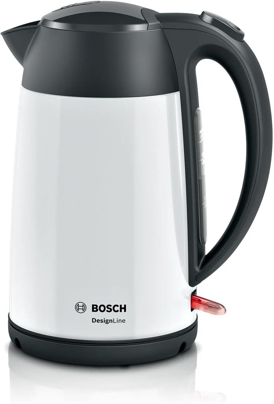 Bosch Designline TWK3P420GB Stainless Steel Cordless Kettle, 1.7 Litres, 3000W - Silver & Black