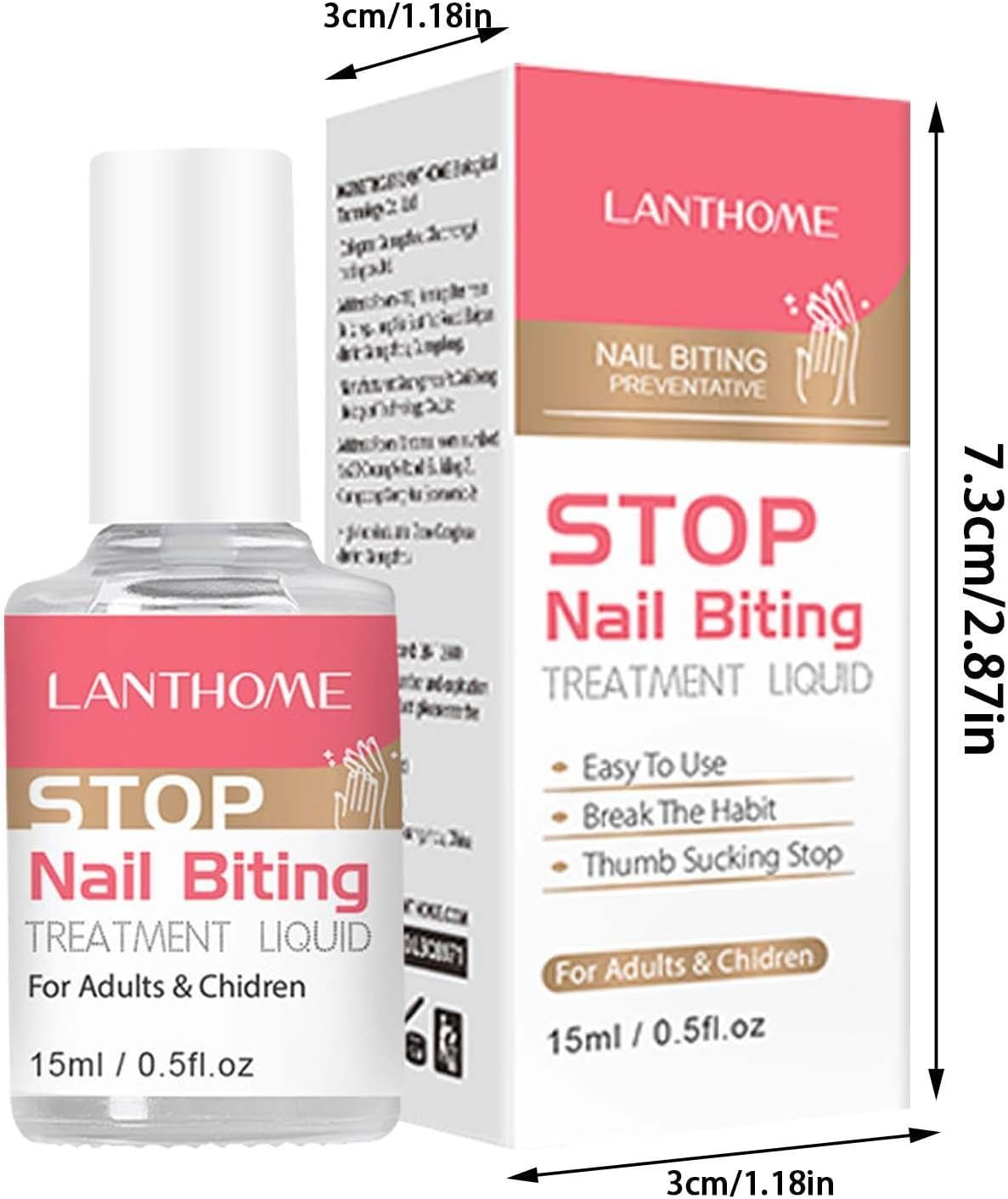 Stop Finger Nail Biting - Stop Deterrents Nail Polish Treats for Kid - No Bite Nail Polish to Help Quit Nail Biting Thumb Sucking for Ages 3+-Year-Old M/B image number 5
