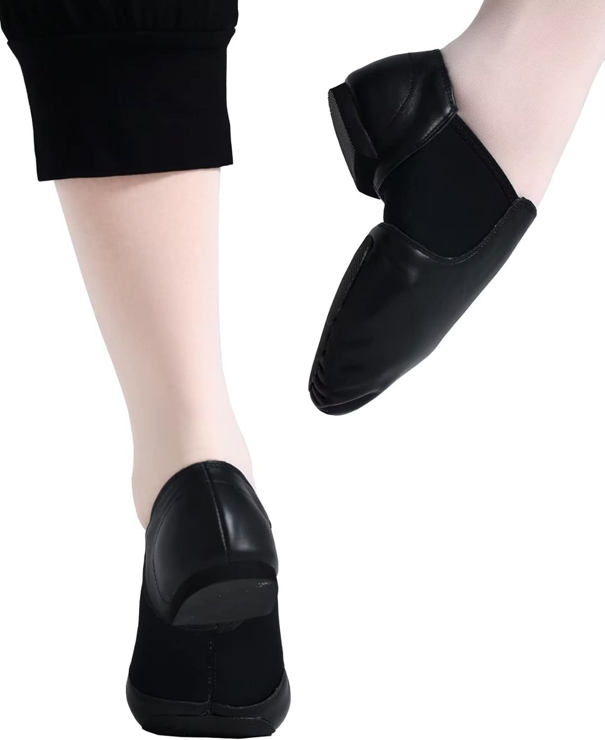 Jazz Shoe, Genuine Leather Slip On/Lace up Modern Jazz Dance Shoes for Kids Adult image number 4