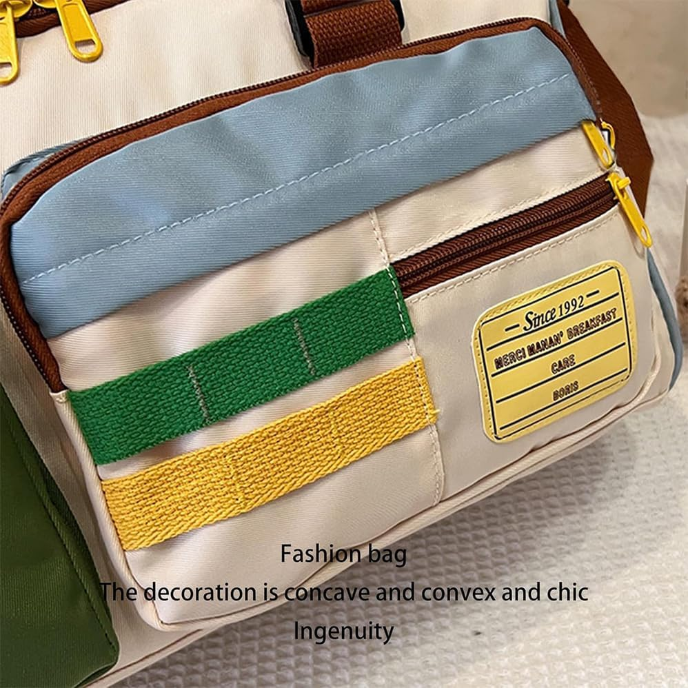 Betterlifew Waterproof Sports Travel Bag, Off-White, Women'S Luggage Bag, Large Capacity Fitness Backpack, Durable and Stylish, Short-Distance Business Travel Companion, Unisex Style image number 6