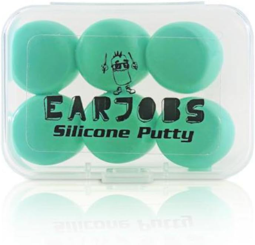 Earjobs&trade; Silicone Putty Ear Plugs Standard Pack (3 Pairs W/Carry Case), Aus Best Earplug for Sleeping, Snoring, Swimming image number 2