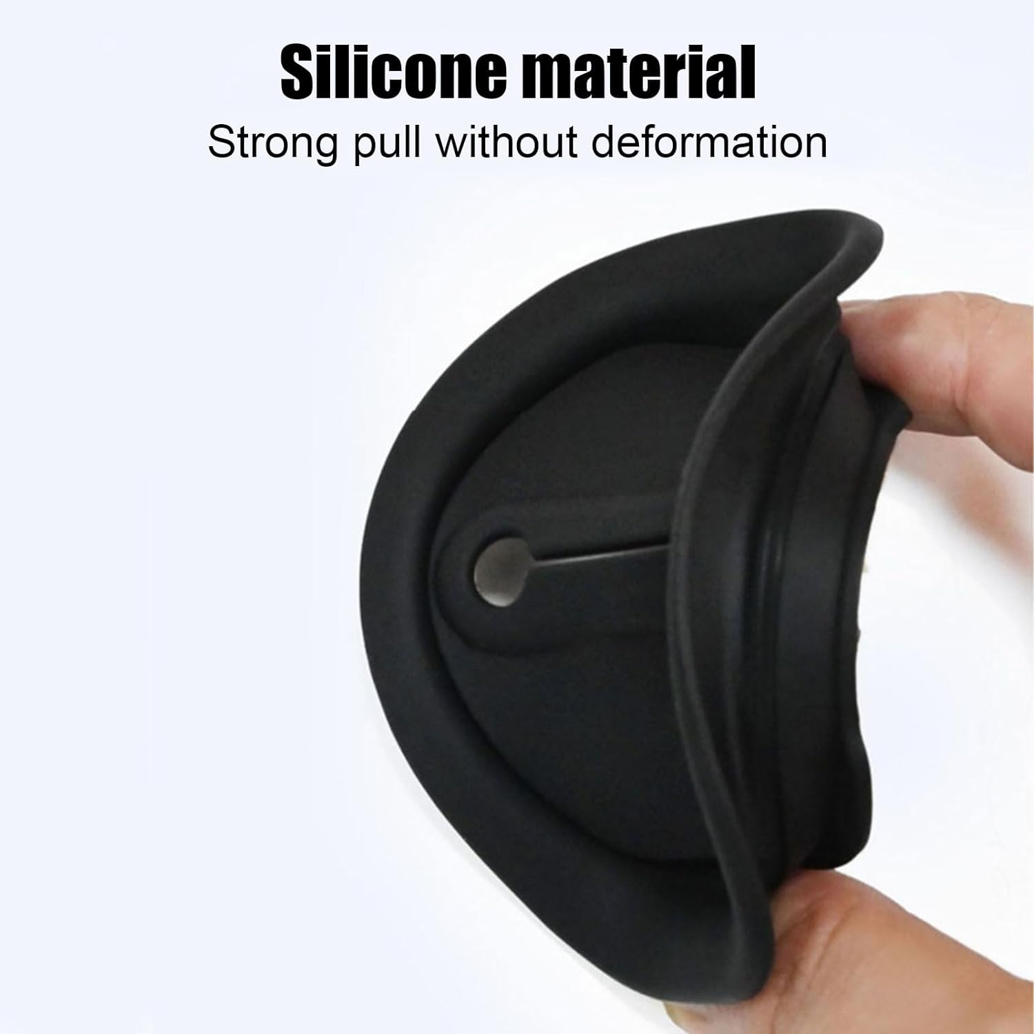 4 Pack Silicone Durable Car Latch Protective Cover, Universal Door Lock Protection Pad, Silent Shock Pads Doors Locks Guard Stopper Set for Car Accessories(Black) image number 2