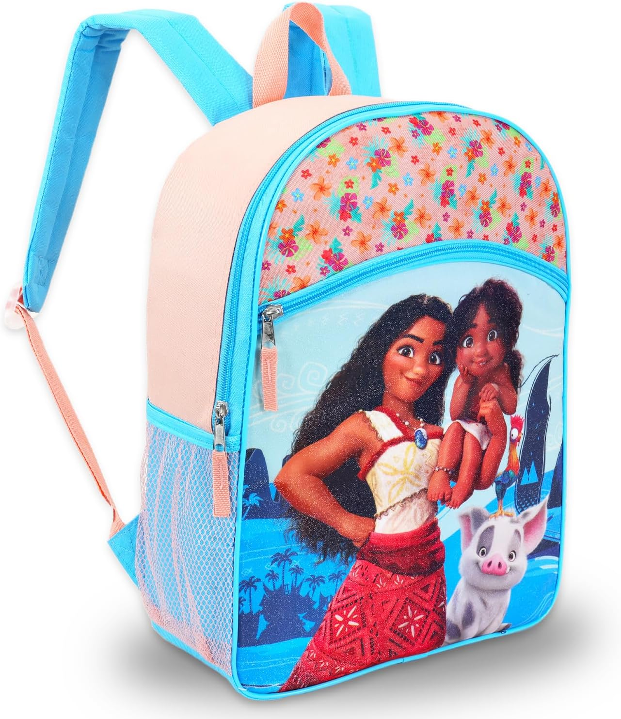 Disney Moana Backpack and Lunch Set for Girls - Bundle with 16&rdquo; School Bag, Lunch Box, Stickers, and More | Moana Backpack for Kids, Girls, Toddlers, Multicolor, Moana Backpack with Lunch Box, Moana image number 1