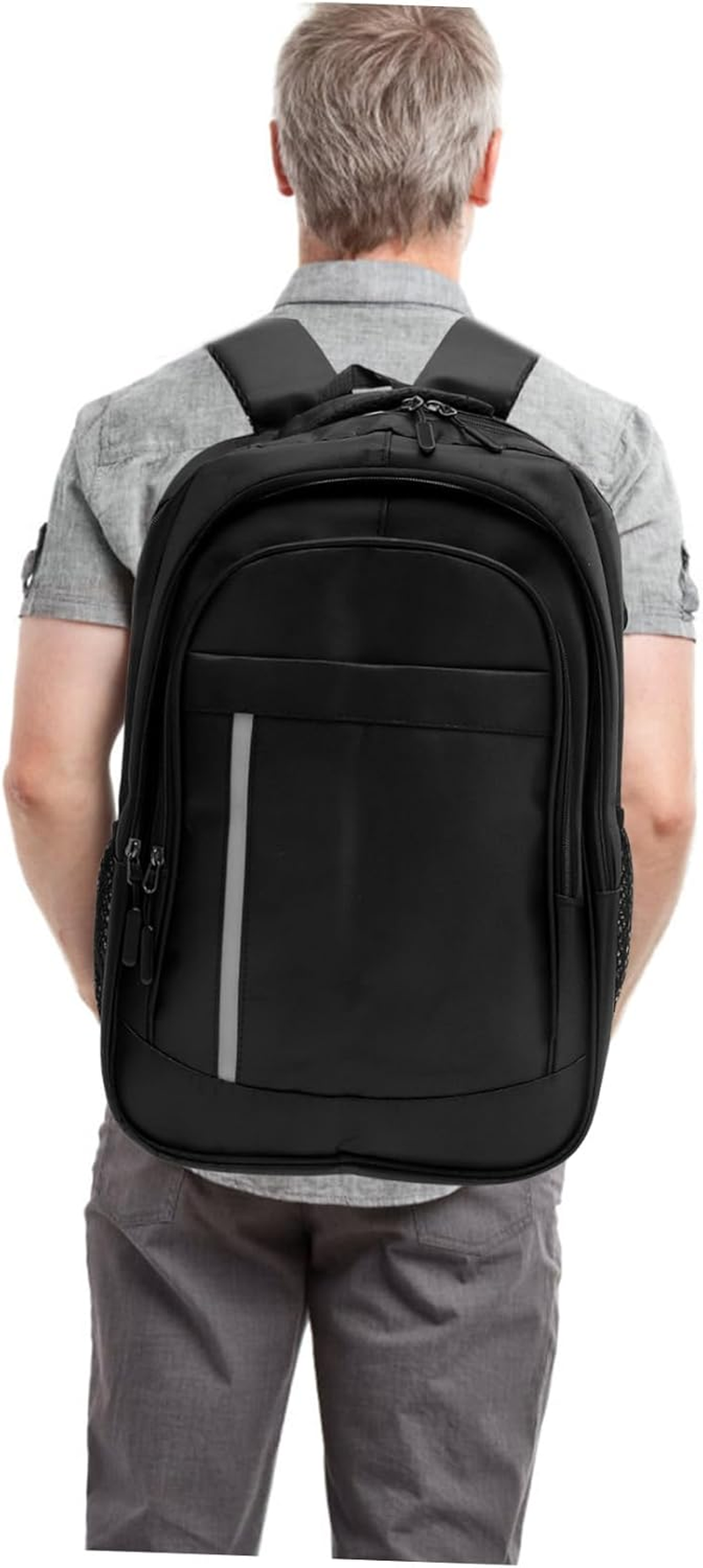 OSOLADY Oxford Cloth Black Backpack for Men, Business Laptop Travel Backpack with Large Capacity, Outdoor Shoulder Bag for Leisure, School and Work Random Style image number 6