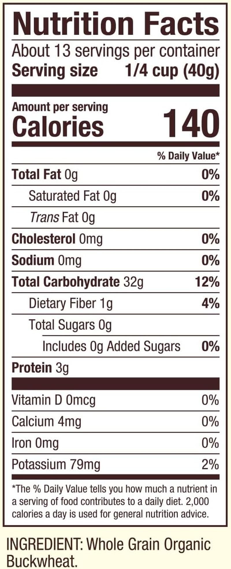 Bob'S Red Mill Bob'S Red Mill Organic Creamy Buckwheat Cereal 510 G, 510 G, Creamy Buckwheat image number 3