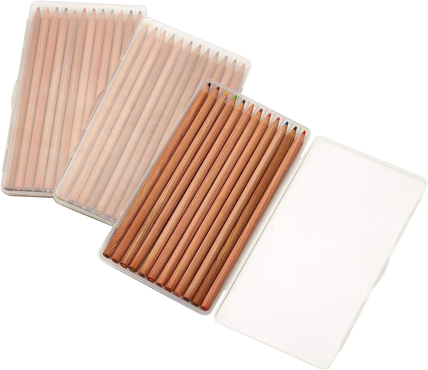 Nakabayashi Artem CP-TCS12-3P Transparent Colored Pencils Case for 12 Pens Pack of 3 image number 2