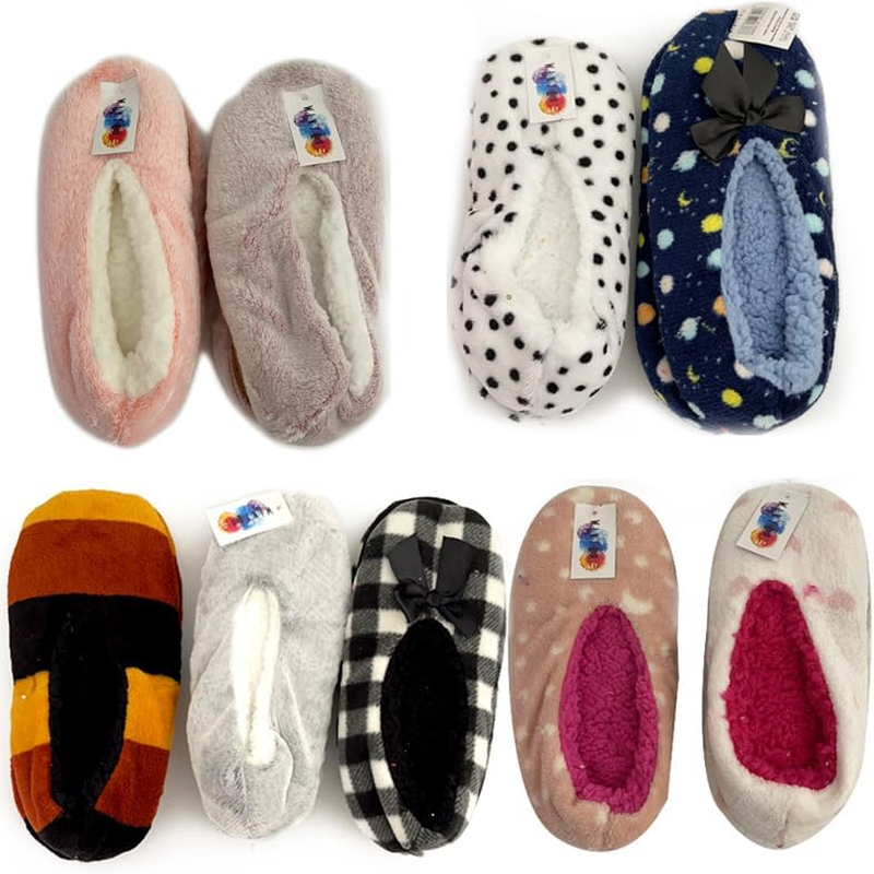 [3PAIR] LYLAC Bedroom Shoes Slipper Socks ASST DSN