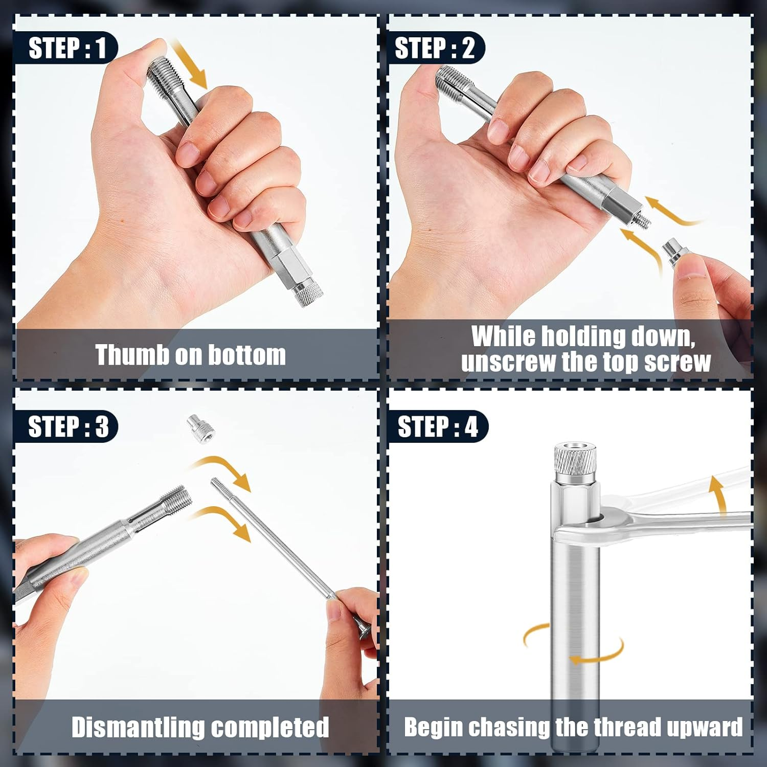 14 Mm Back Tap Spark Plug Thread Repair Tool Limited Access Spark Plug Thread Spark Plug Thread Repair Kit, 5.22 X 0.57 Inch image number 2