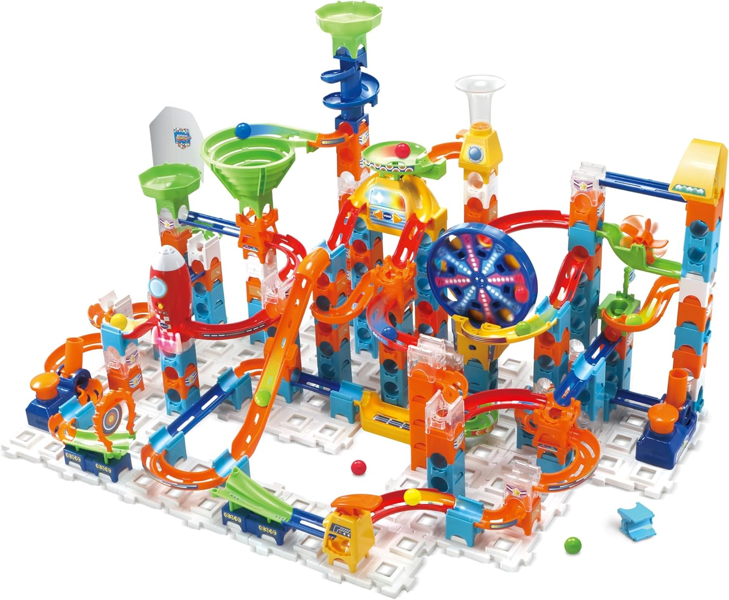 Vtech Marble Rush Adventure Set - Construction Toys for Kids with 10 Marbles and 128 Building Pieces - 542303 - Multicoloured image number 6