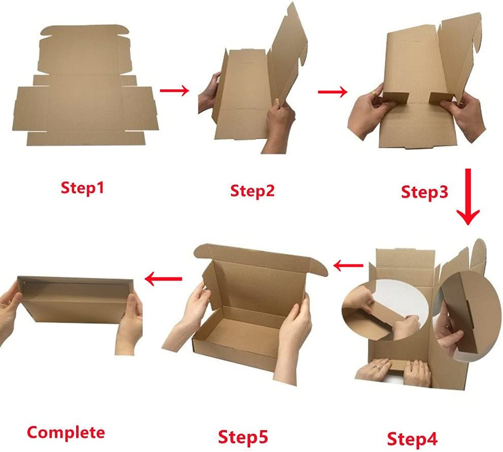 Corrugated Cardboard Shipping Boxes, 250X200X70Mm Small Parcel Boxes, Mailing Boxes for Business, Posting, Small Packet Shipping, Storing or Gift(Pack of 10) image number 4