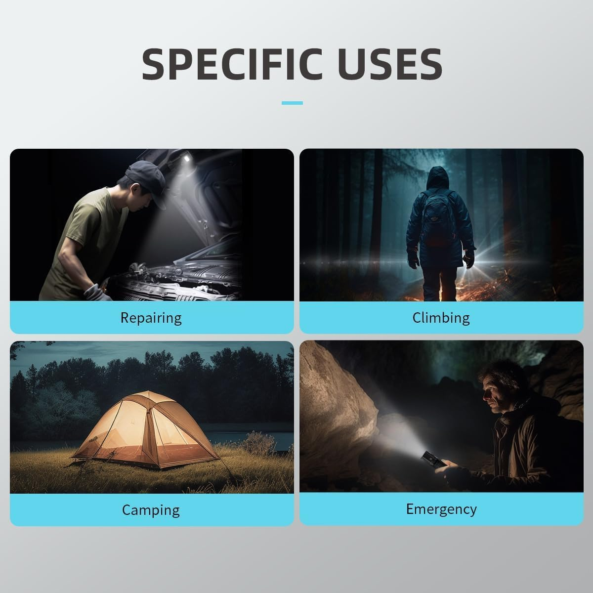 WARSUN X609 Rechargeable High Lumen Torch &ndash; Super Bright 3000 Lumens LED with 7 Modes, Red Light, and Turbo Mode for Camping, Emergency, Survival Use image number 2