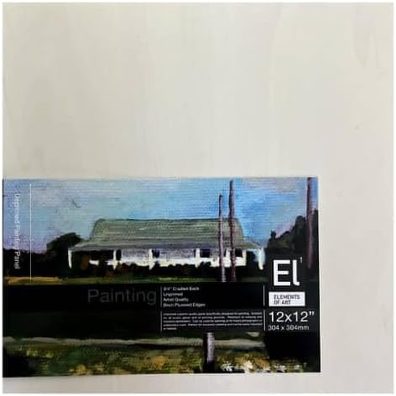 Elements of Art Wood Canvas Panel, 1 Piece of 12X12 Inch Birch Wood Paint Panel Board, Studio 3/4'' Deep, Cradled Wooden Painting Panel for Pouring Art, Crafts Paint, Mixed-Media Oils, Acrylics, Encaustic image number 2