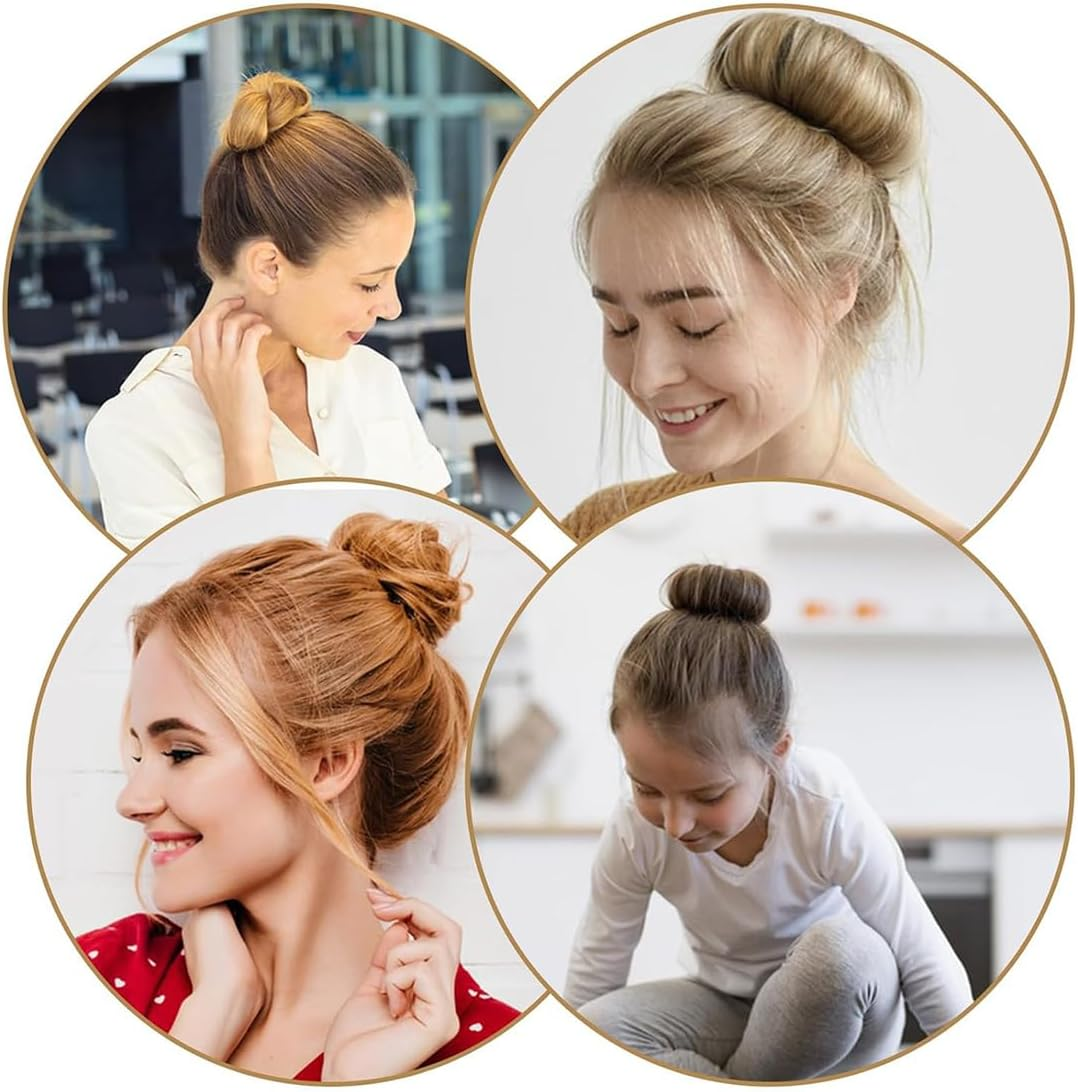4-Piece Hair Hairstyles Set, Hair Twister, Bun Maker, Bun Maker Magic Hair, Sponge Twister, Hair Bun Maker, Hair Bun Maker, Hair Styling Doughnut Buns, Turner for Women and Girls (2 Large + 2 Small) image number 4