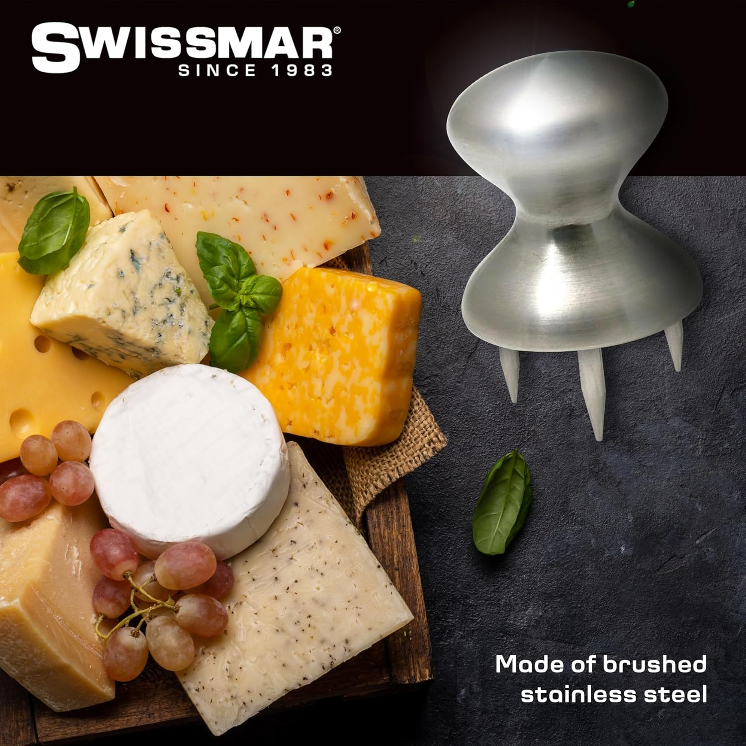 Swissmar SK3624SS Cheese Holder, Stainless Steel image number 4