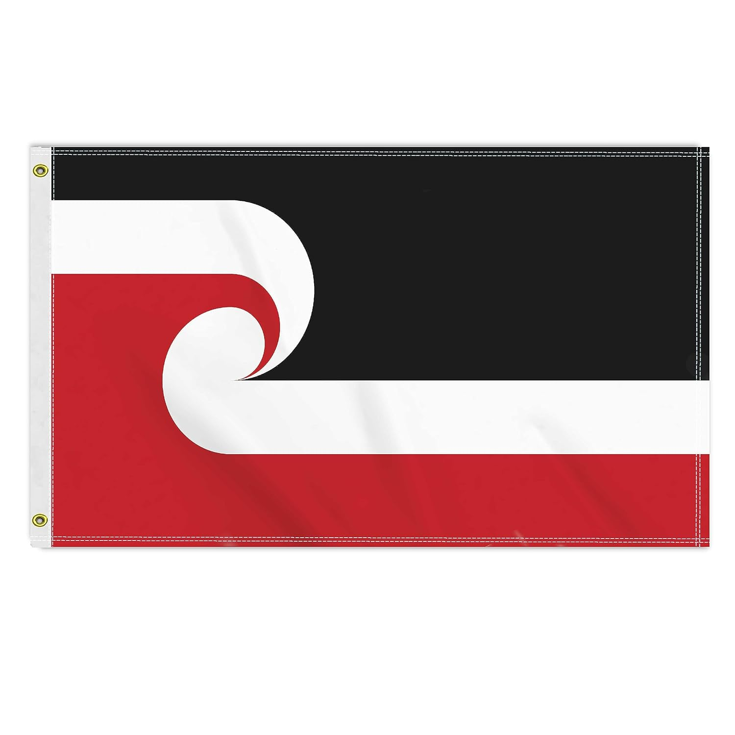 Large 3&times;5 FT Maori Flag, Big Maori 100D National Outdoor Banner,Decorgarden with Brass Gromment